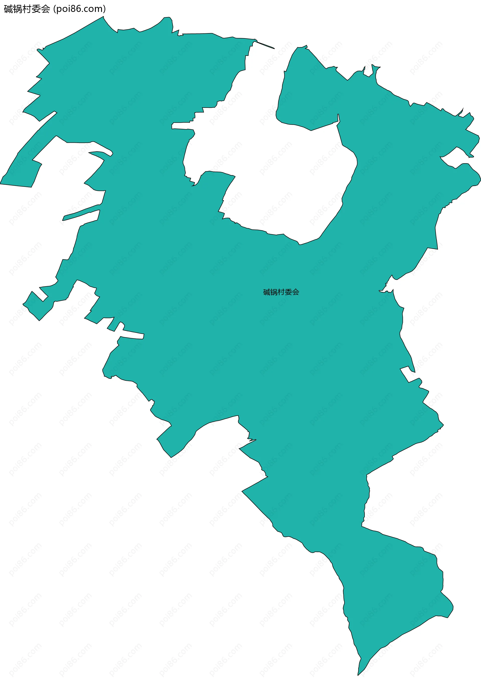 碱锅村委会边界地图