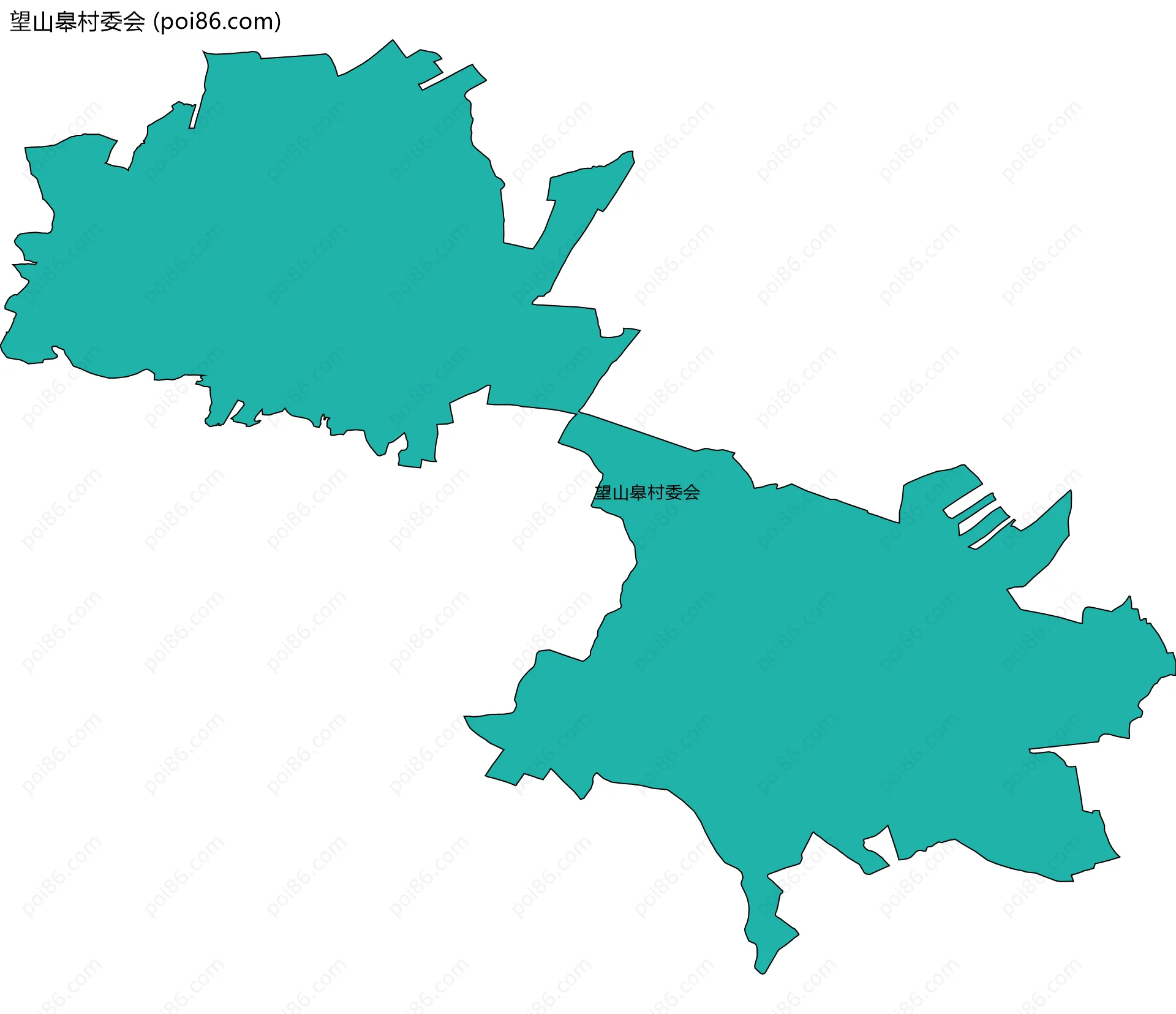 望山皋村委会边界地图