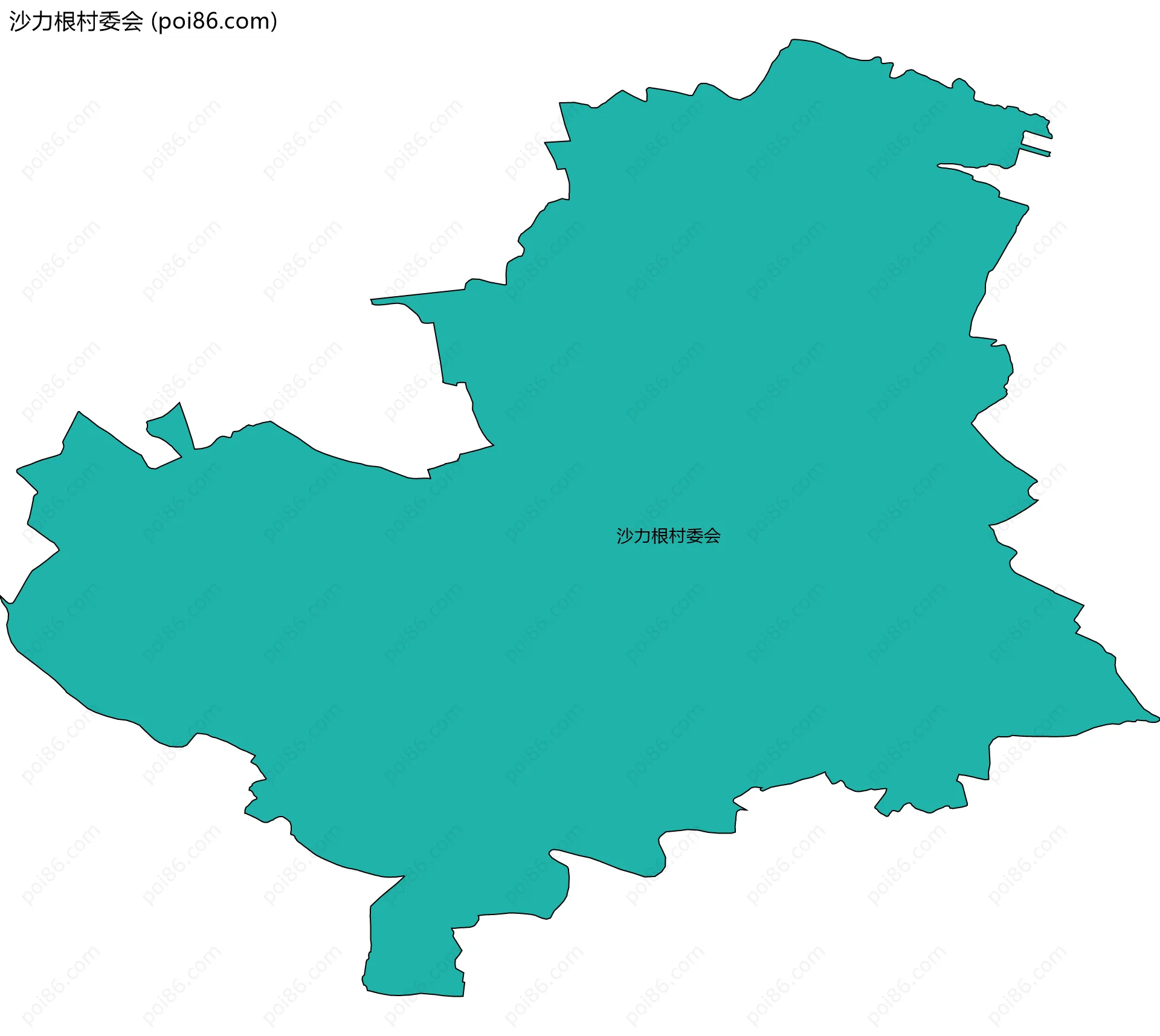 沙力根村委会边界地图