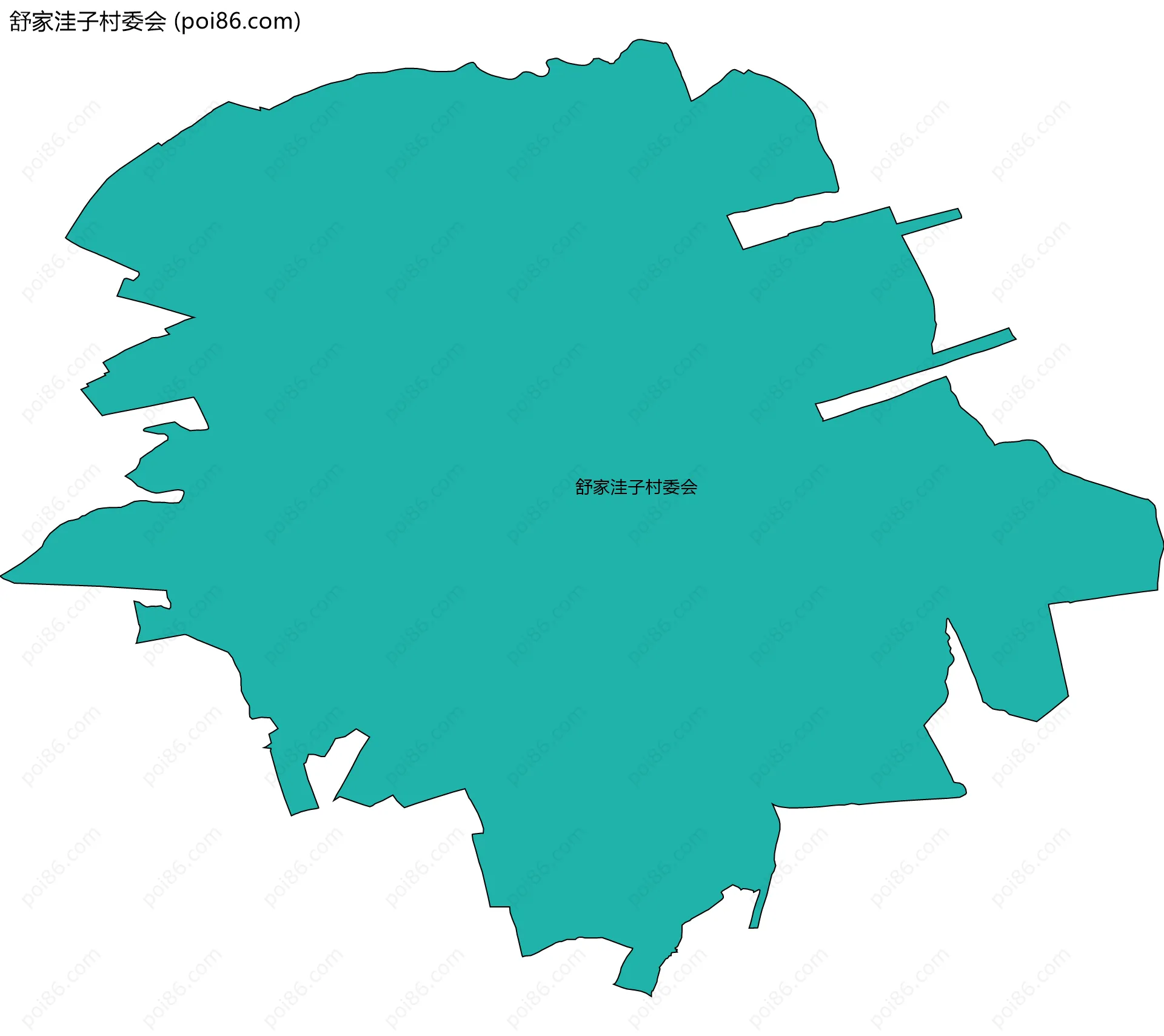 舒家洼子村委会边界地图