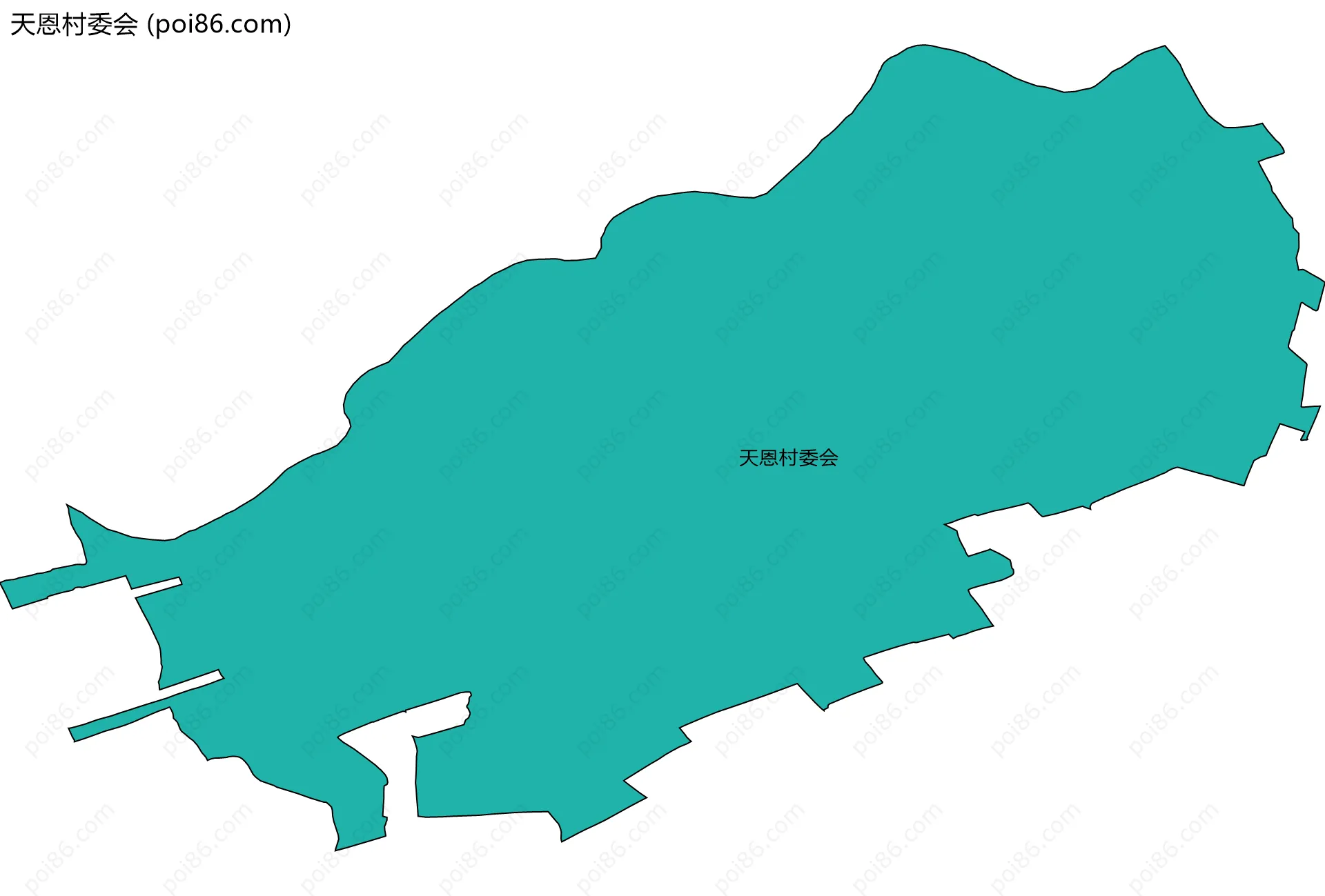 天恩村委会边界地图
