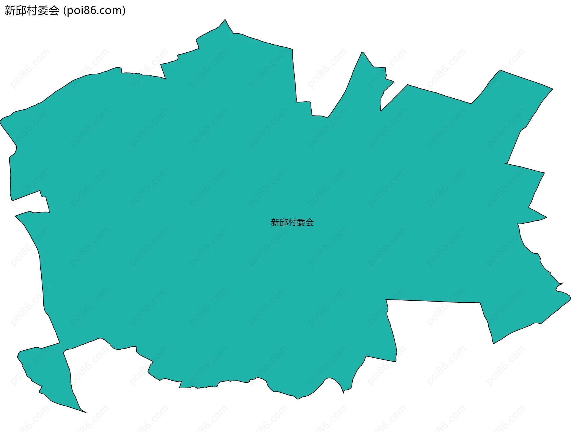 新邱村委会边界地图