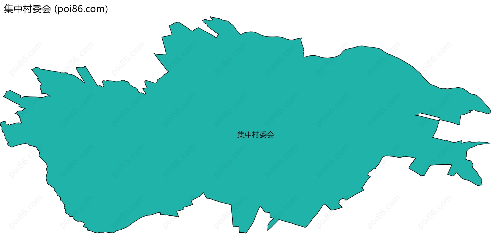 集中村委会边界地图