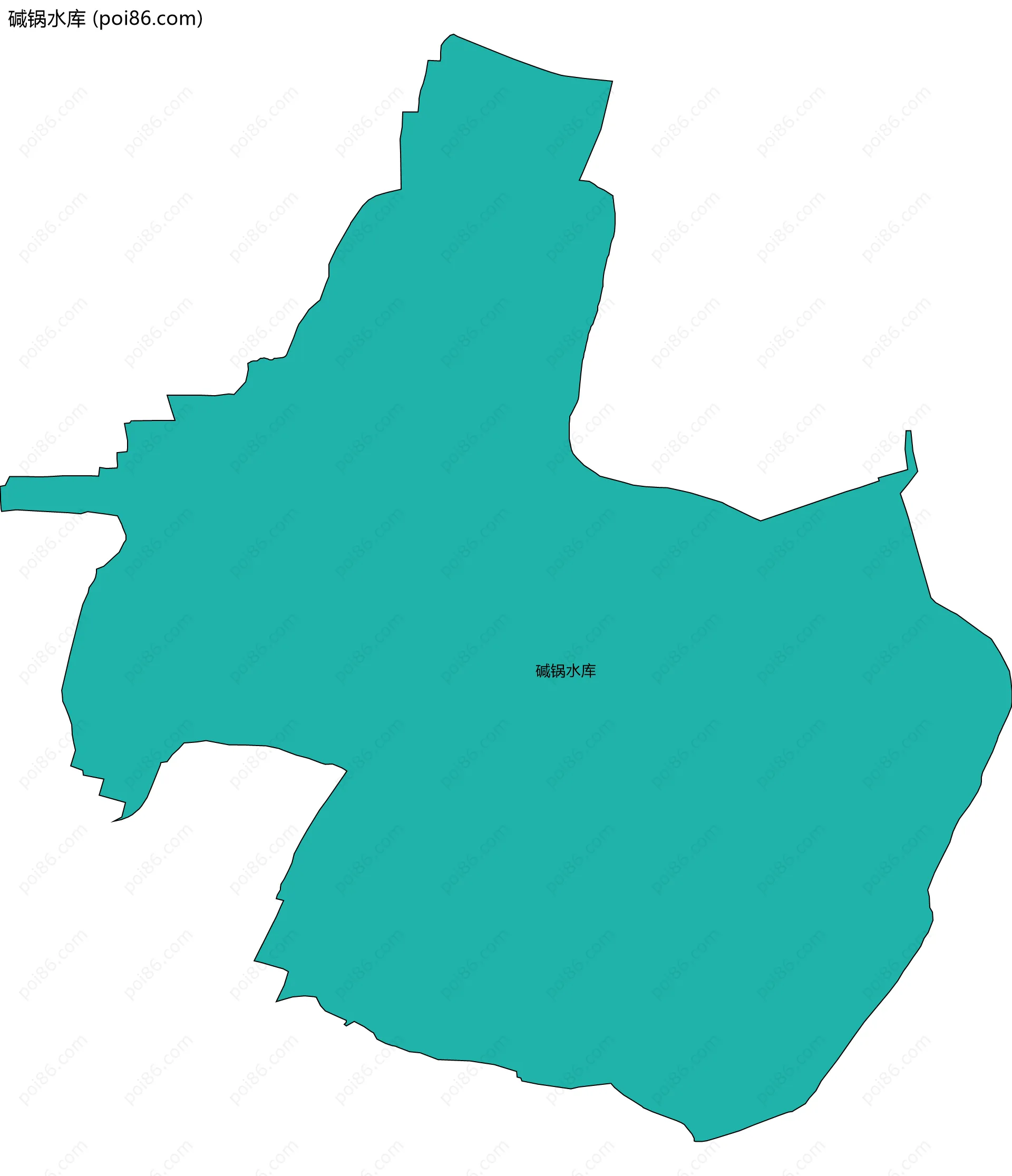 碱锅水库边界地图