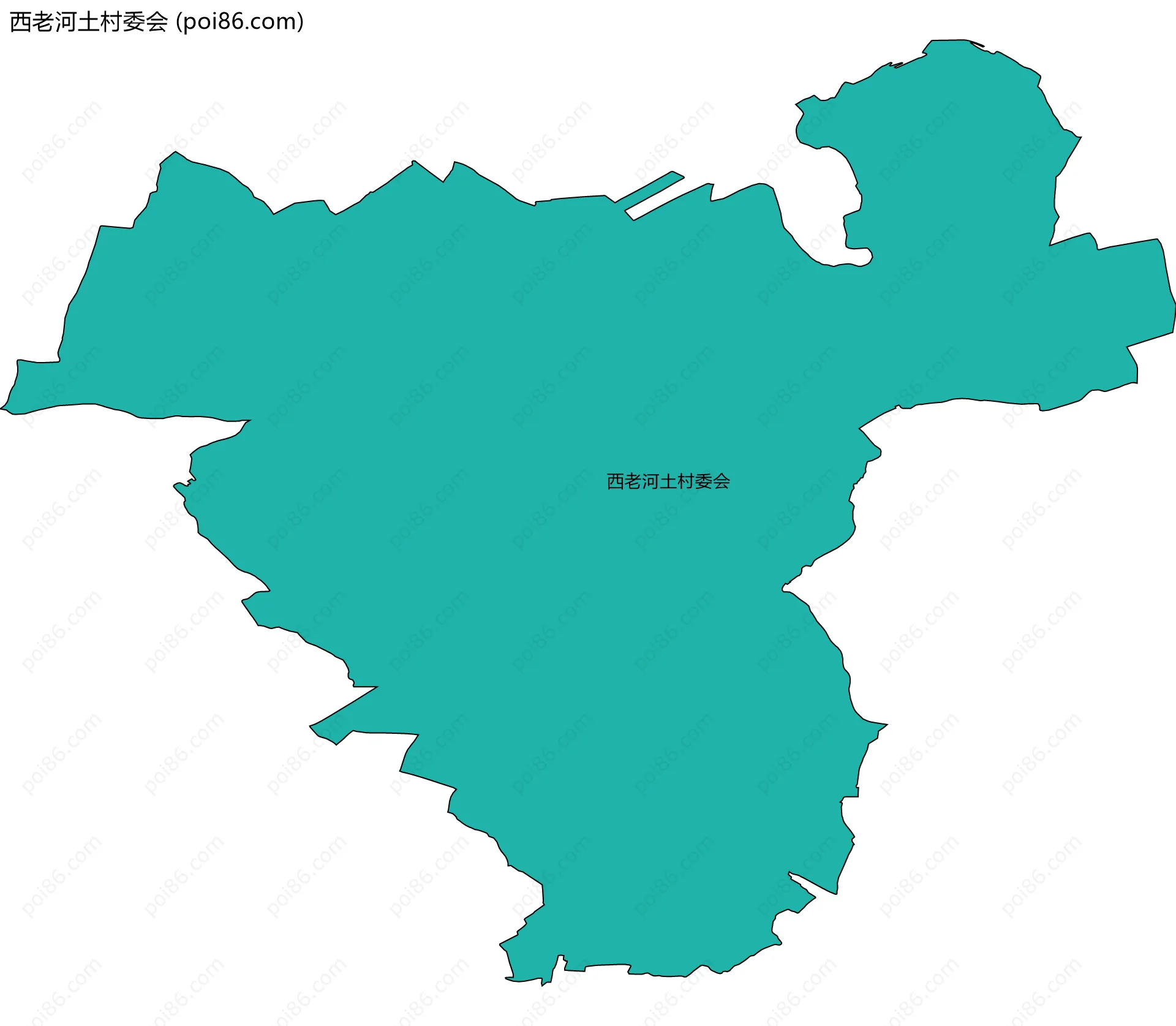 西老河土村委会边界地图