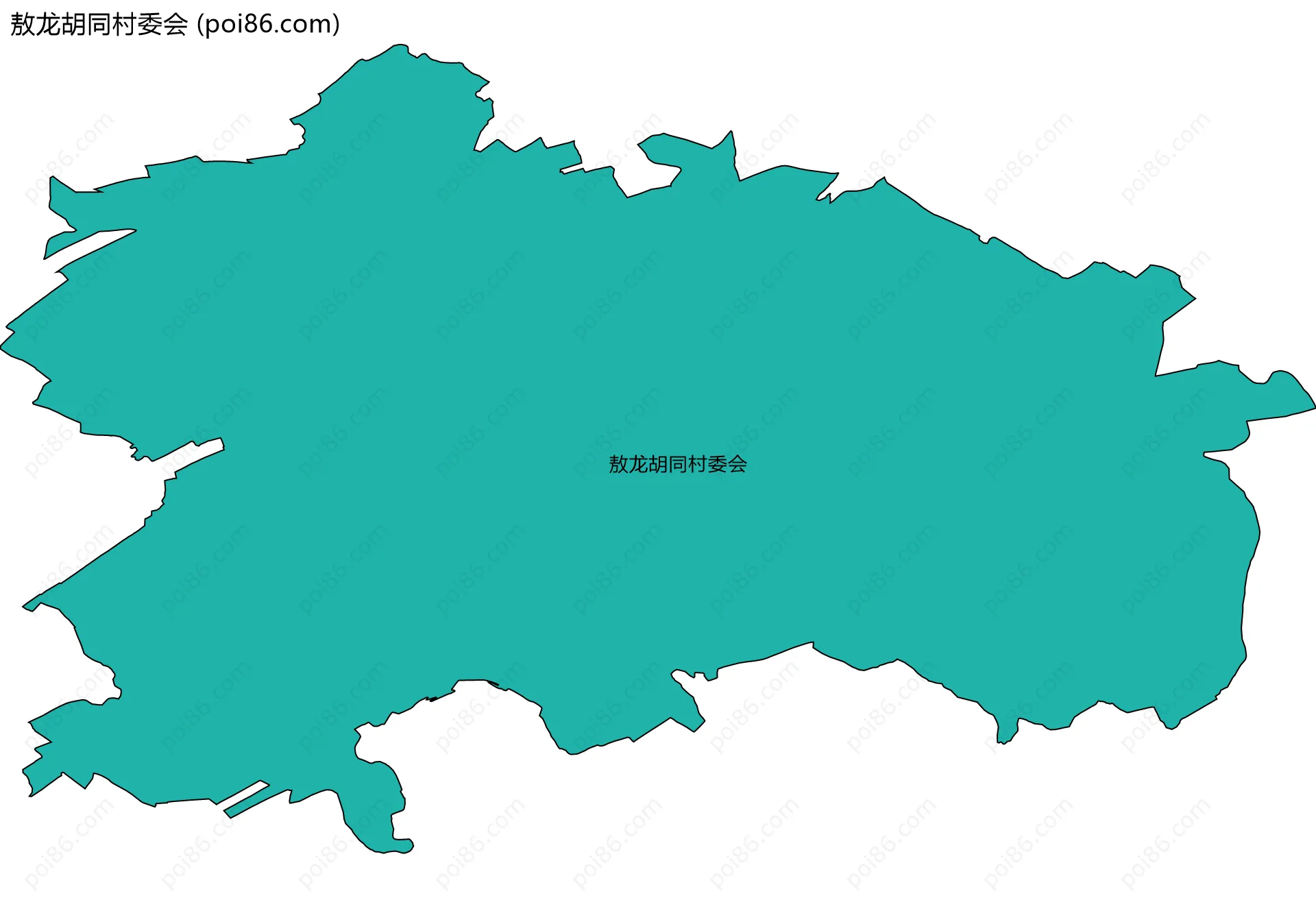 敖龙胡同村委会边界地图