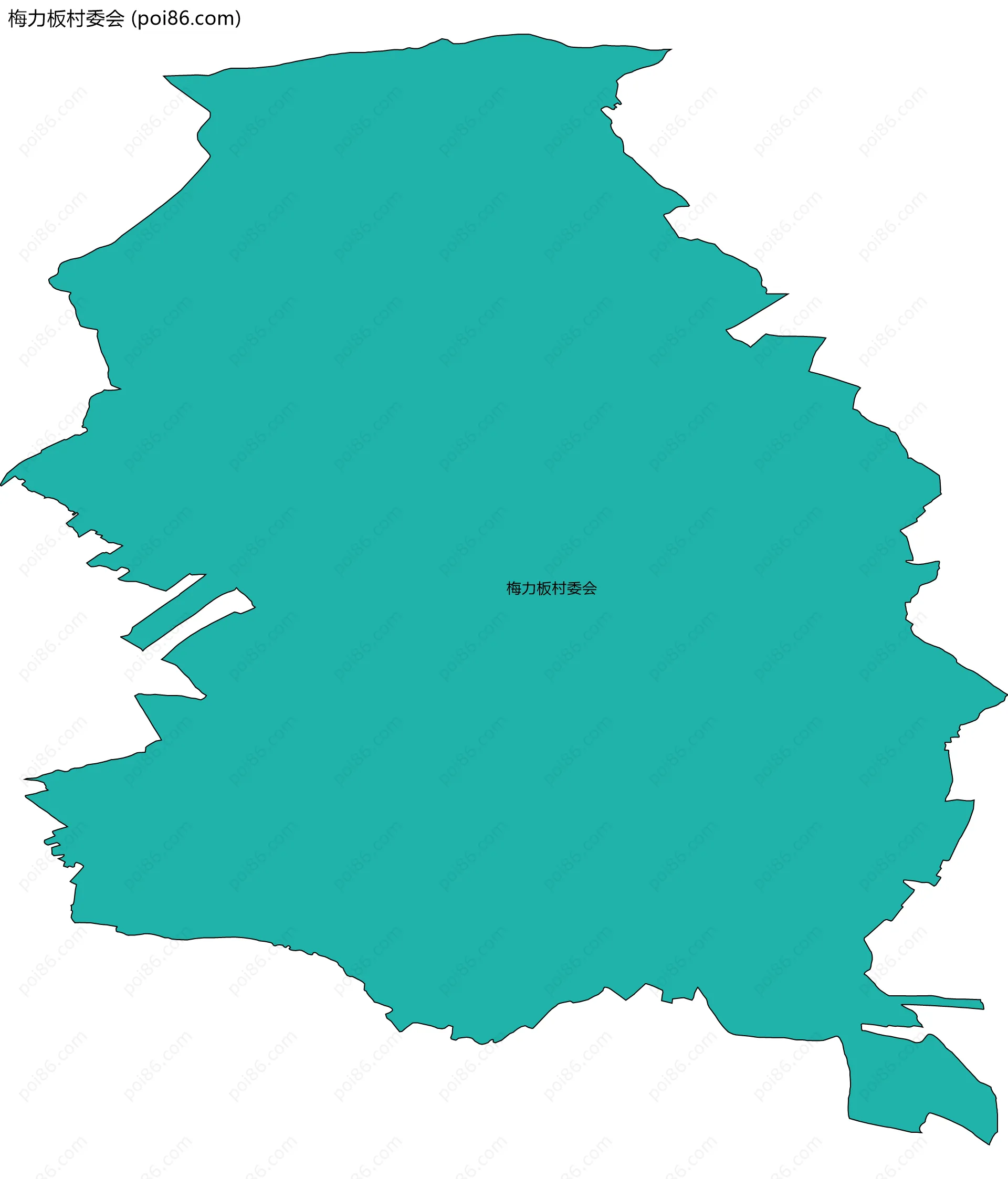 梅力板村委会边界地图