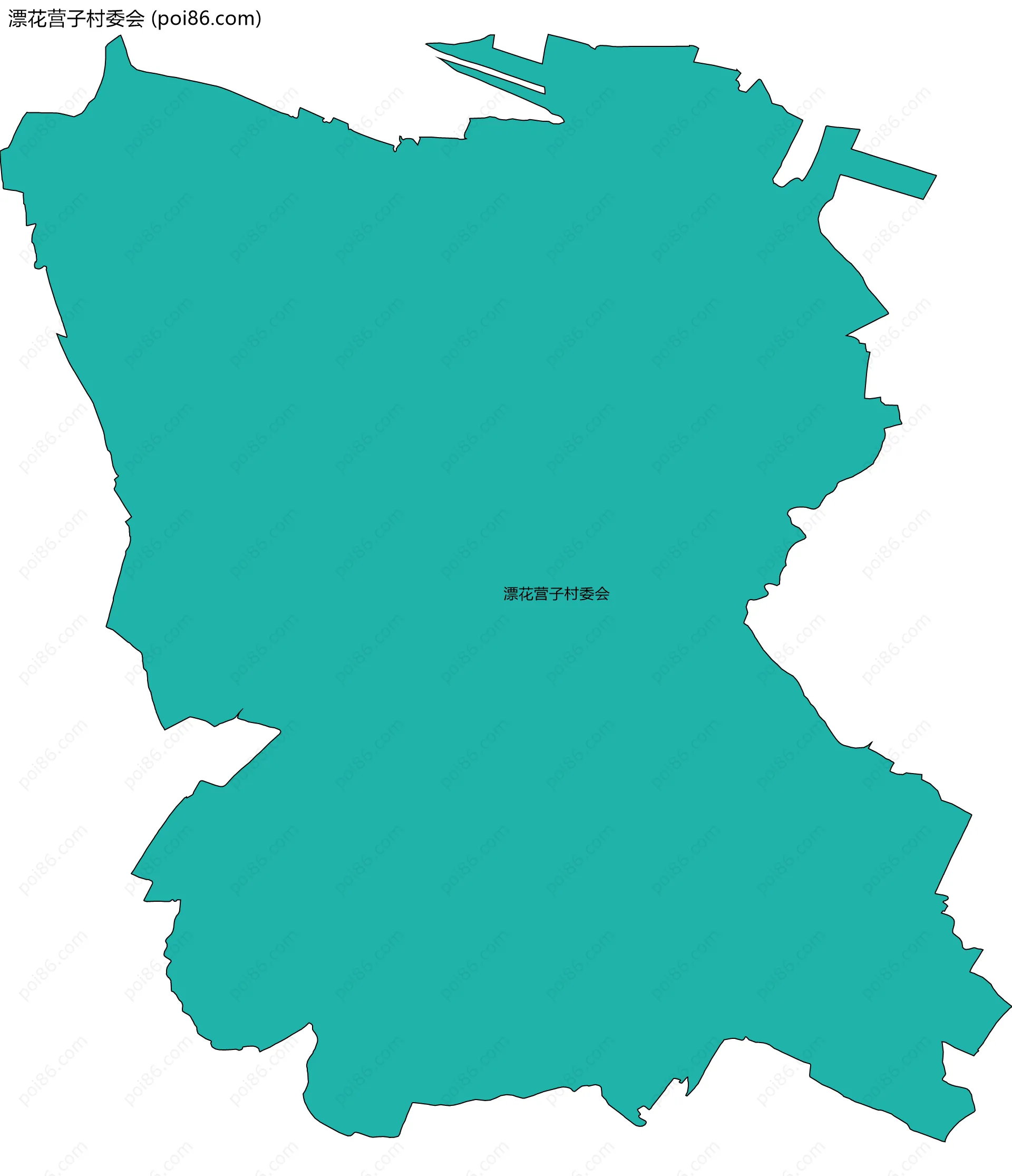 漂花营子村委会边界地图
