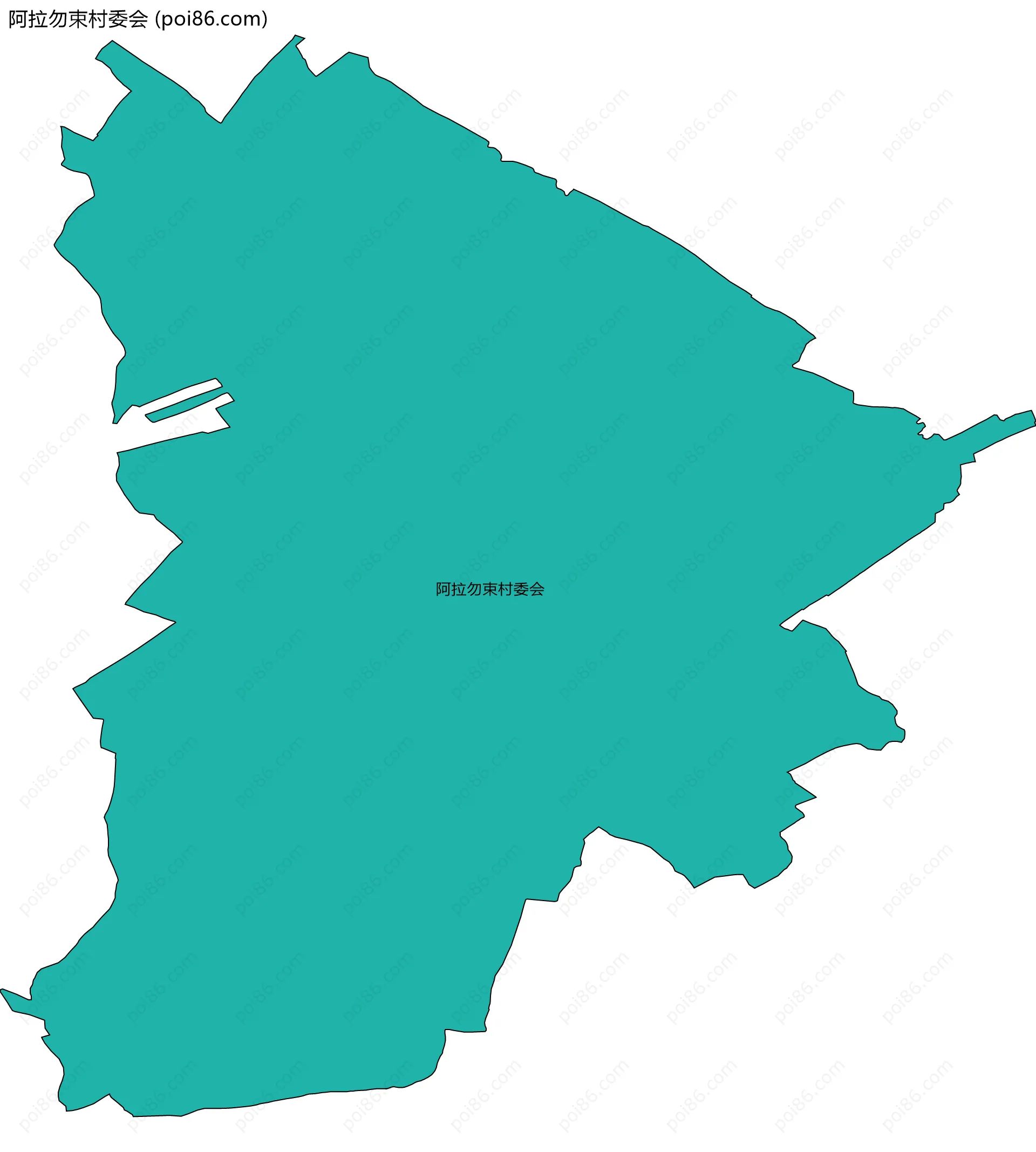 阿拉勿束村委会边界地图