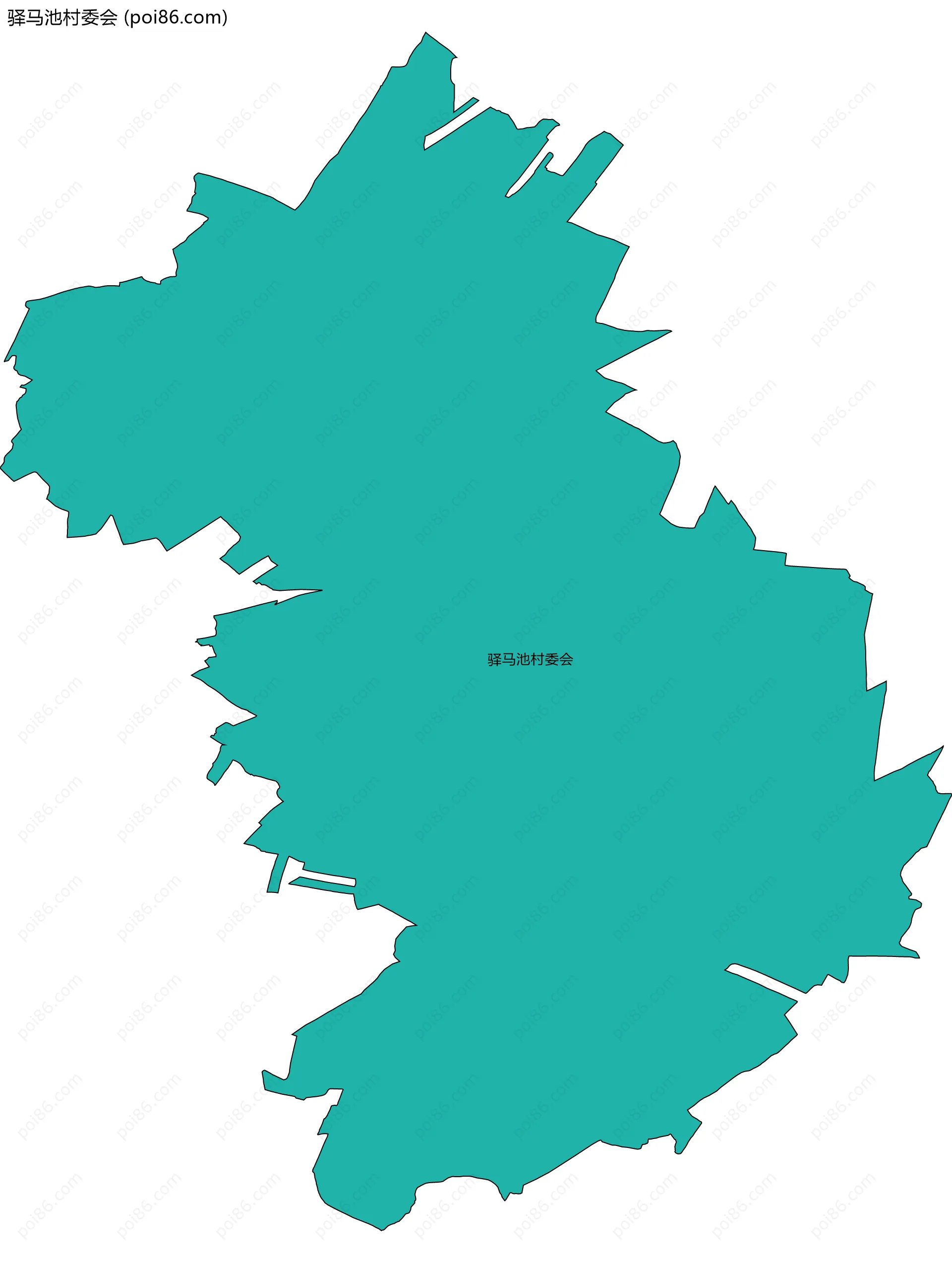 驿马池村委会边界地图