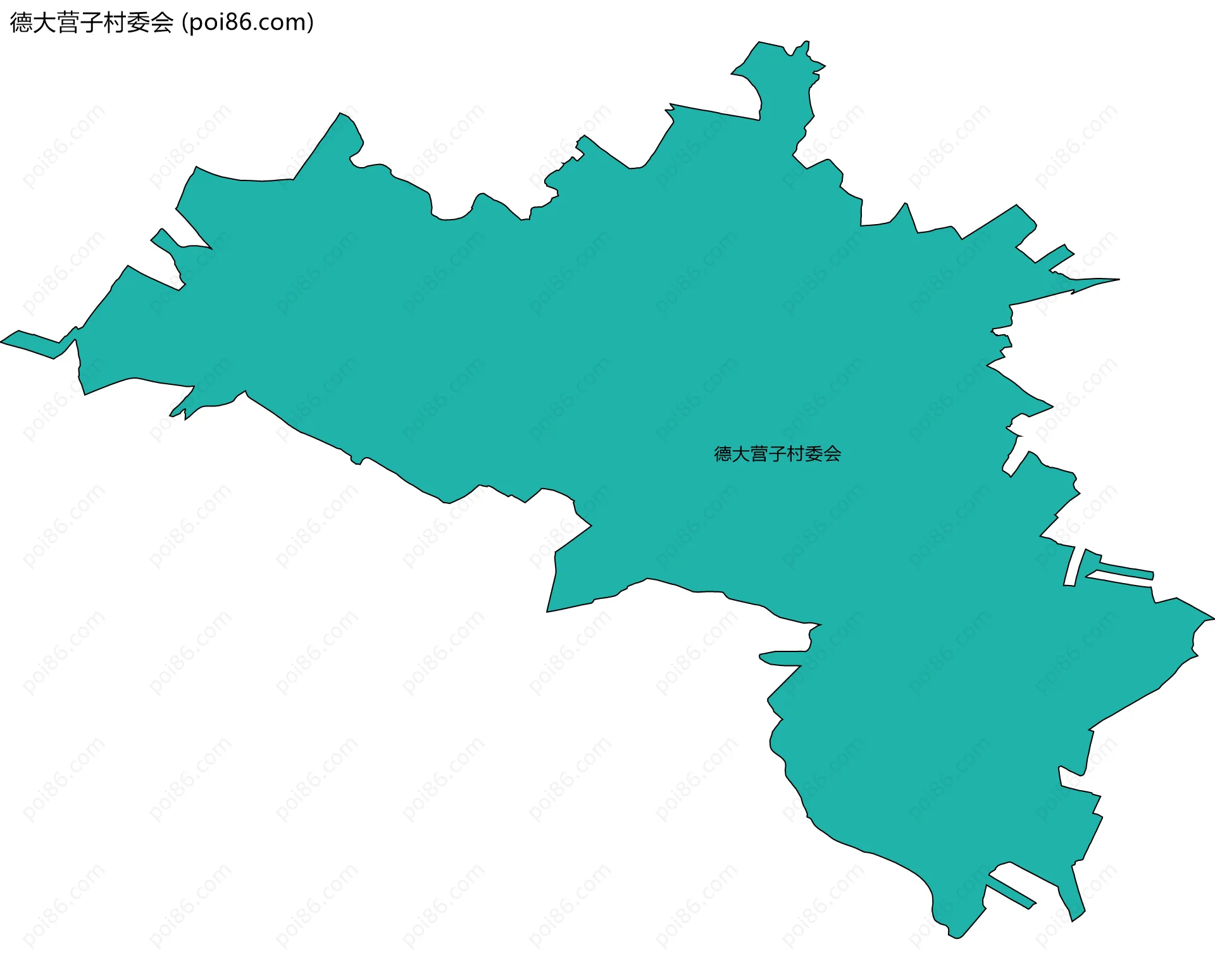 德大营子村委会边界地图