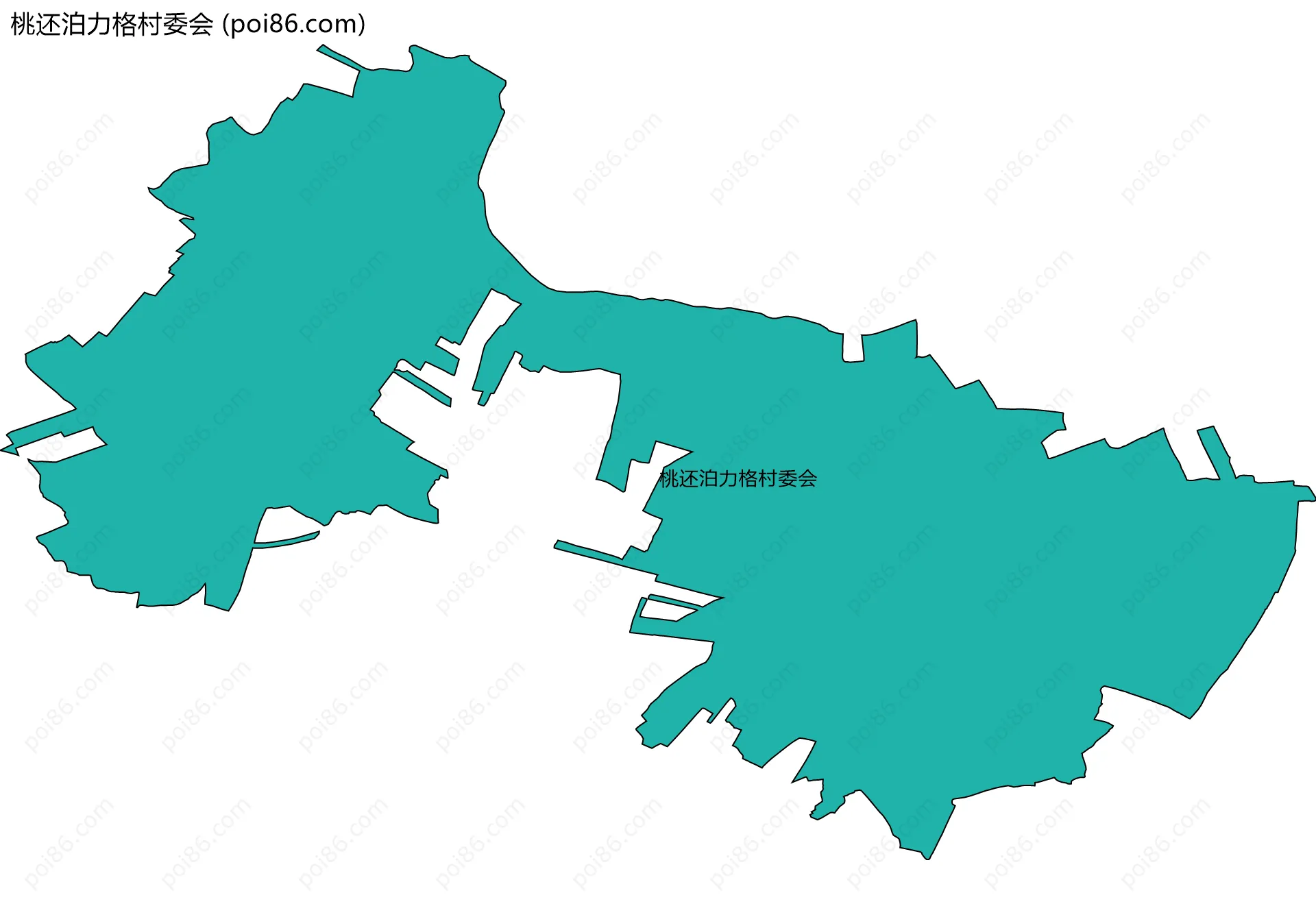 桃还泊力格村委会边界地图