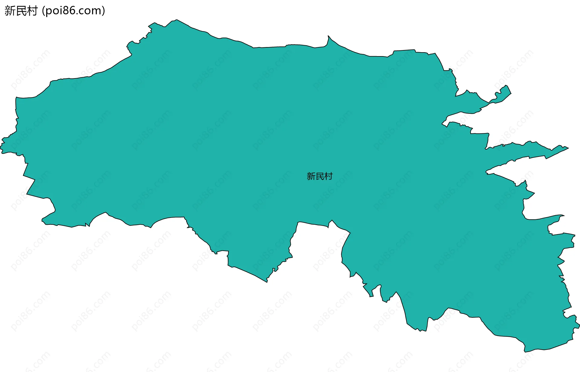 新民村边界地图