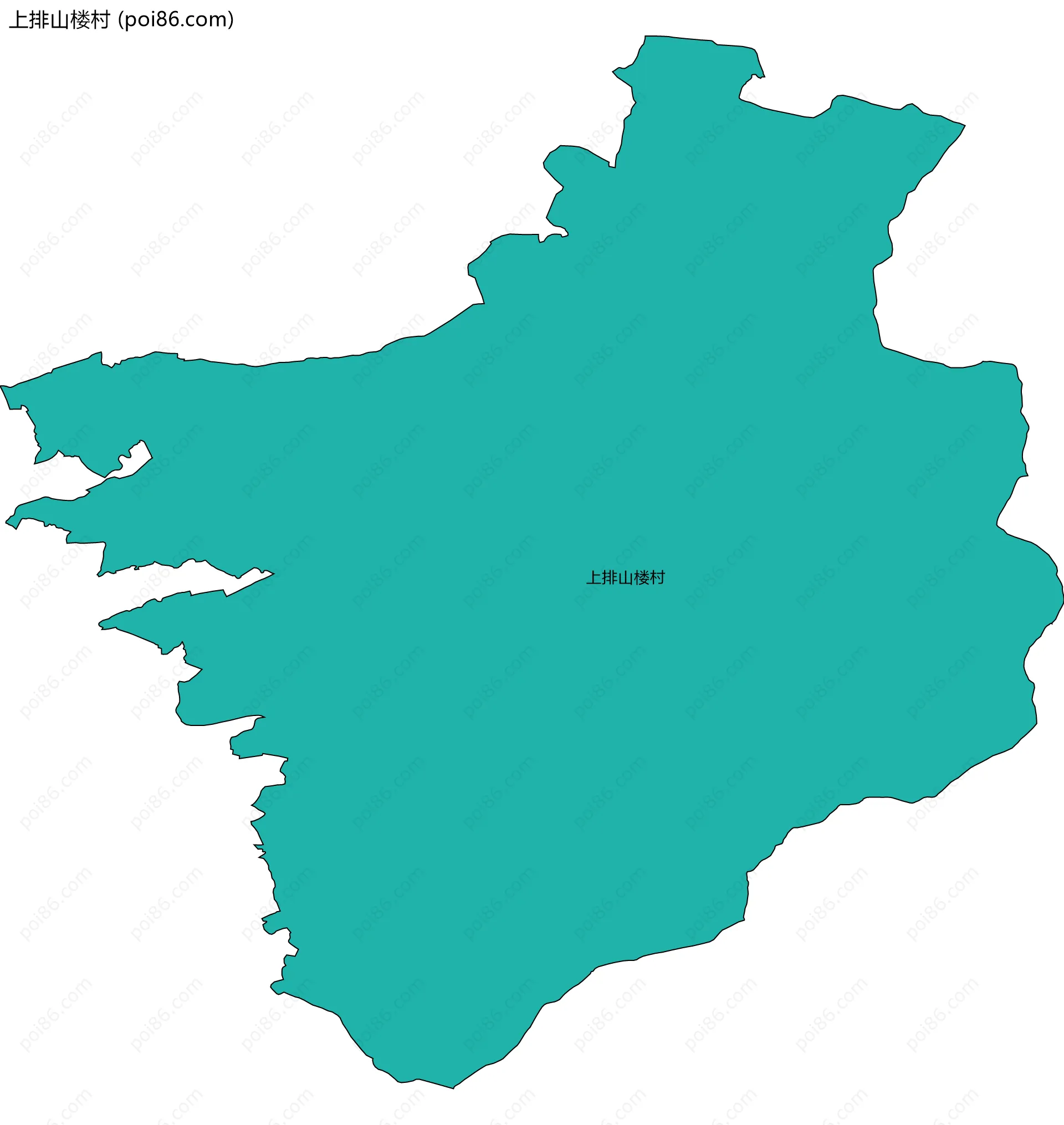 上排山楼村边界地图
