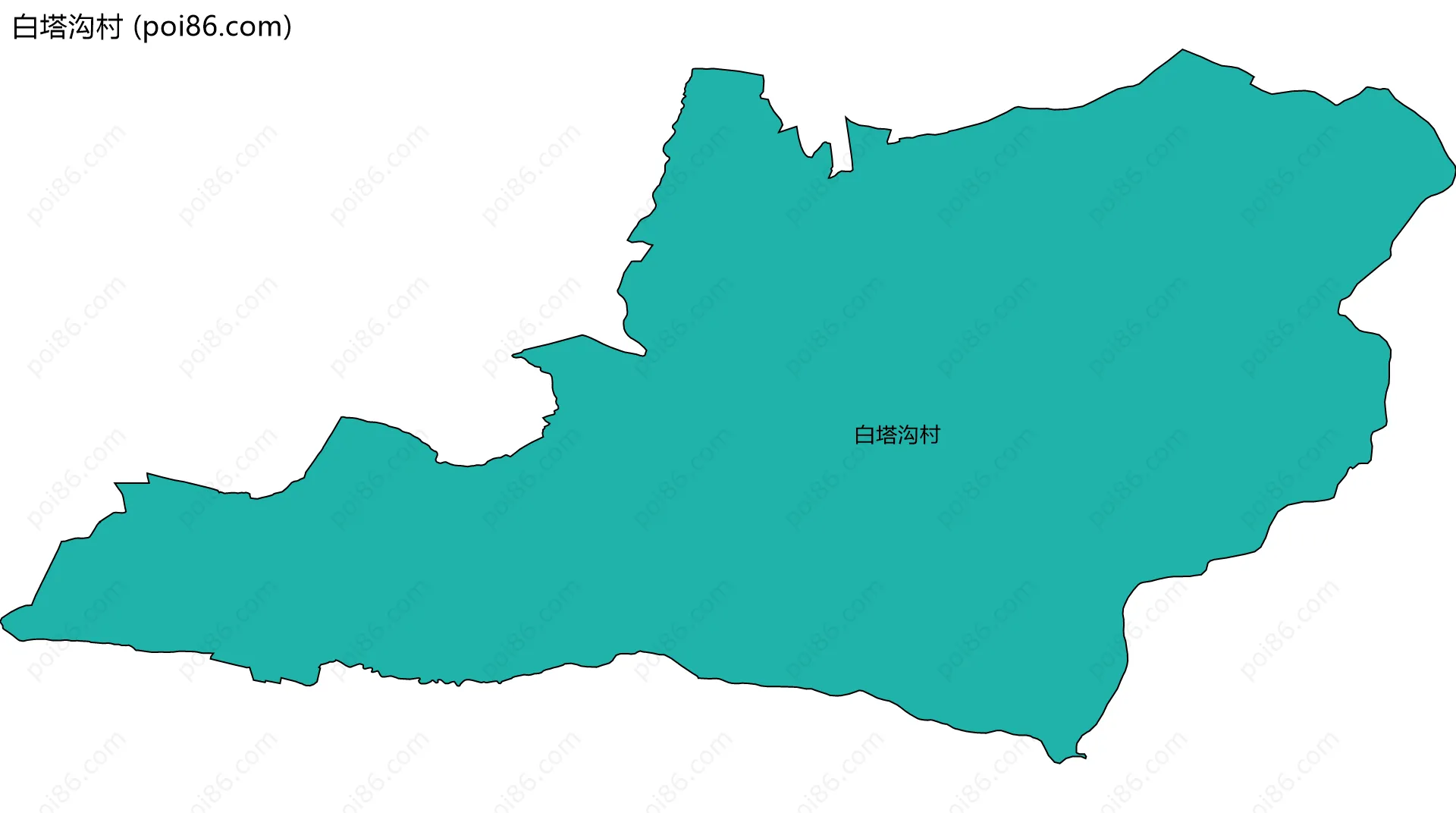 白塔沟村边界地图