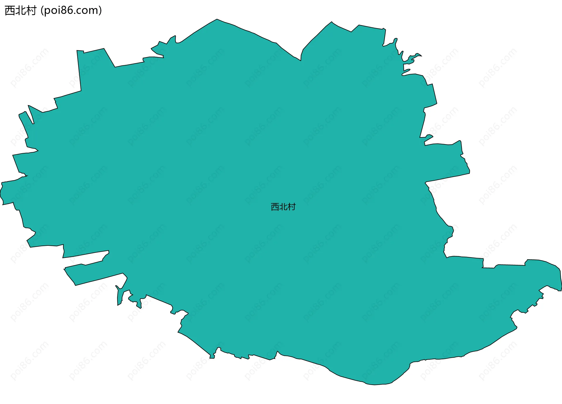 西北村边界地图