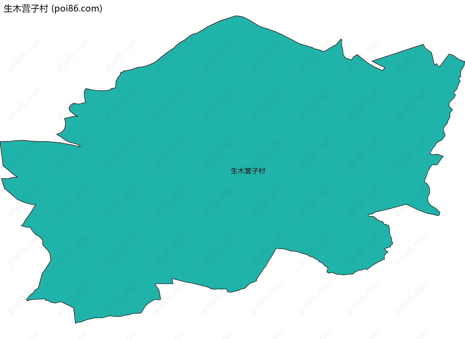 生木营子村边界地图