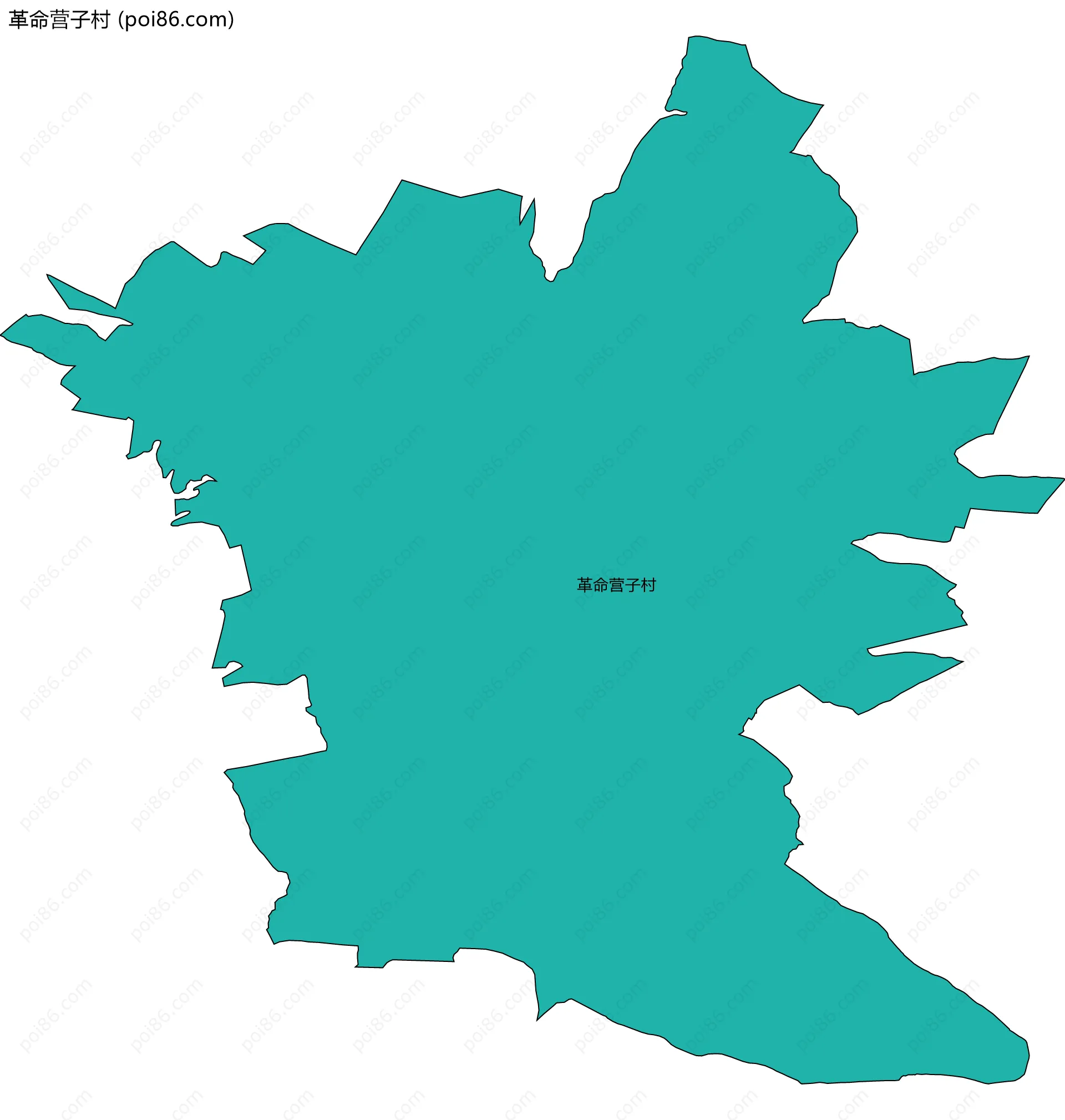 革命营子村边界地图