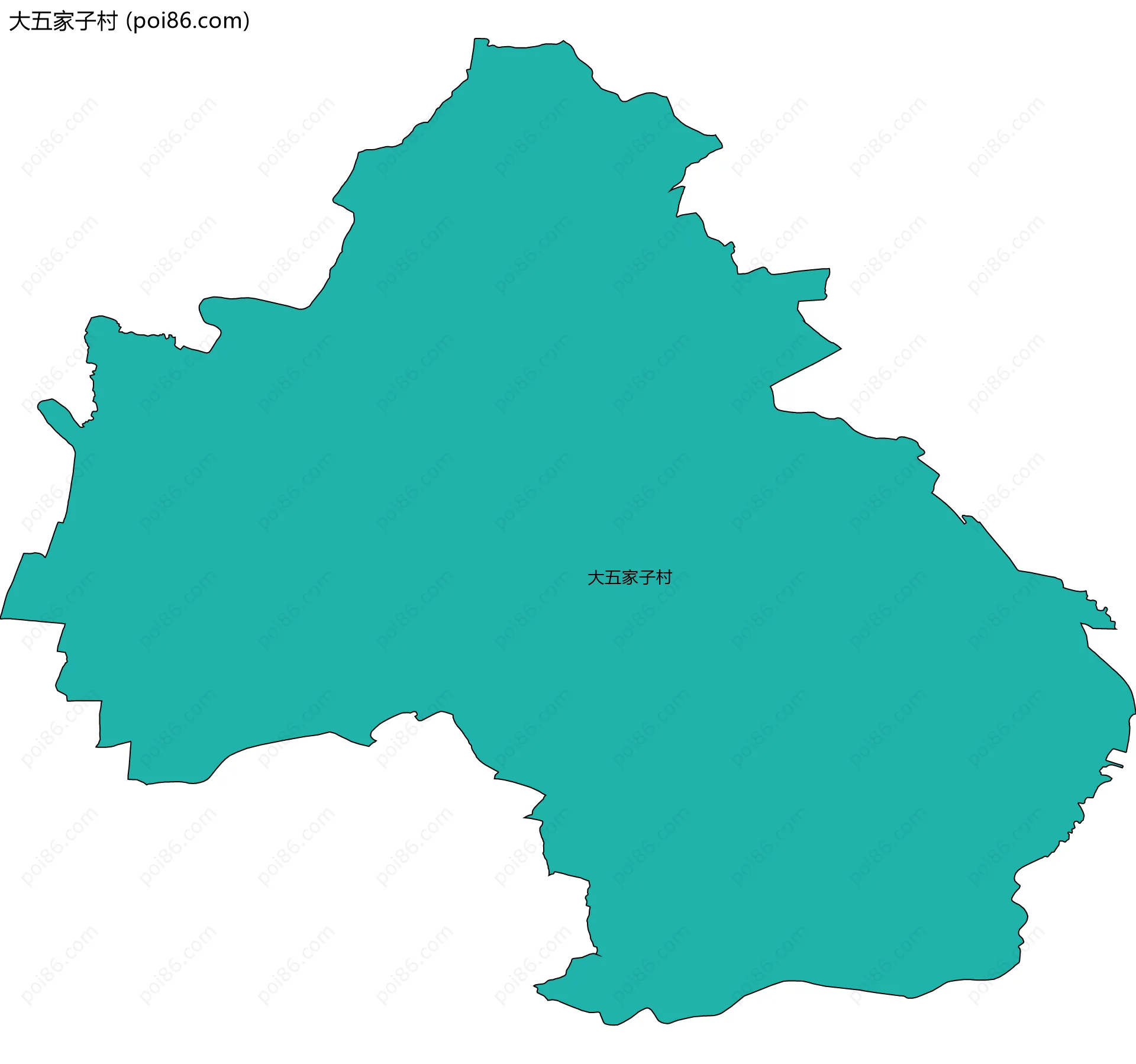 大五家子村边界地图