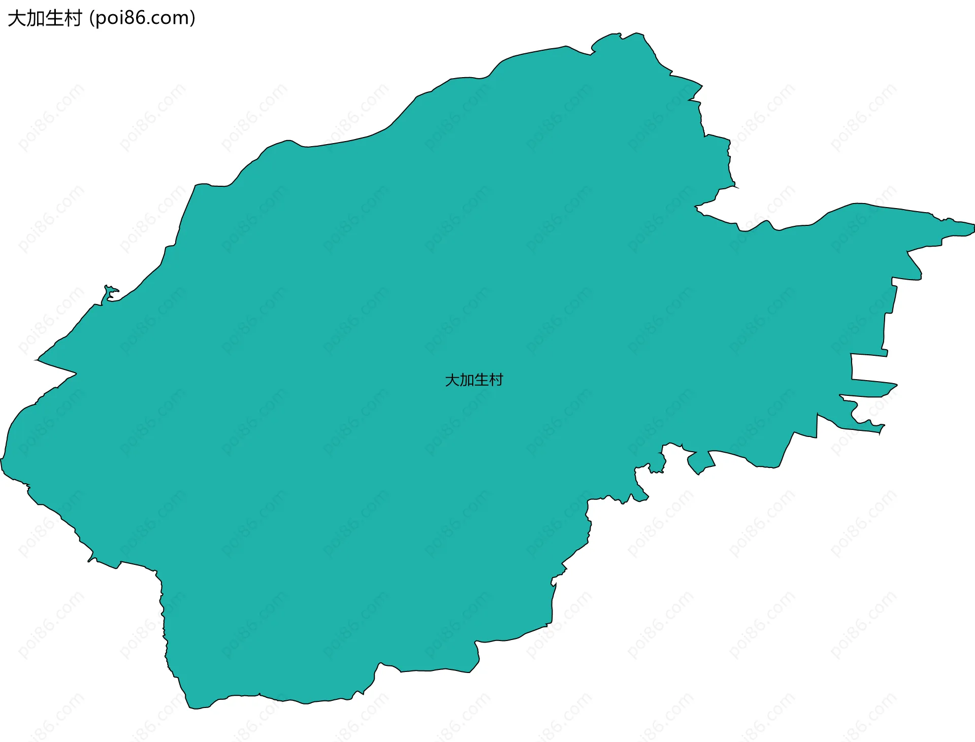 大加生村边界地图