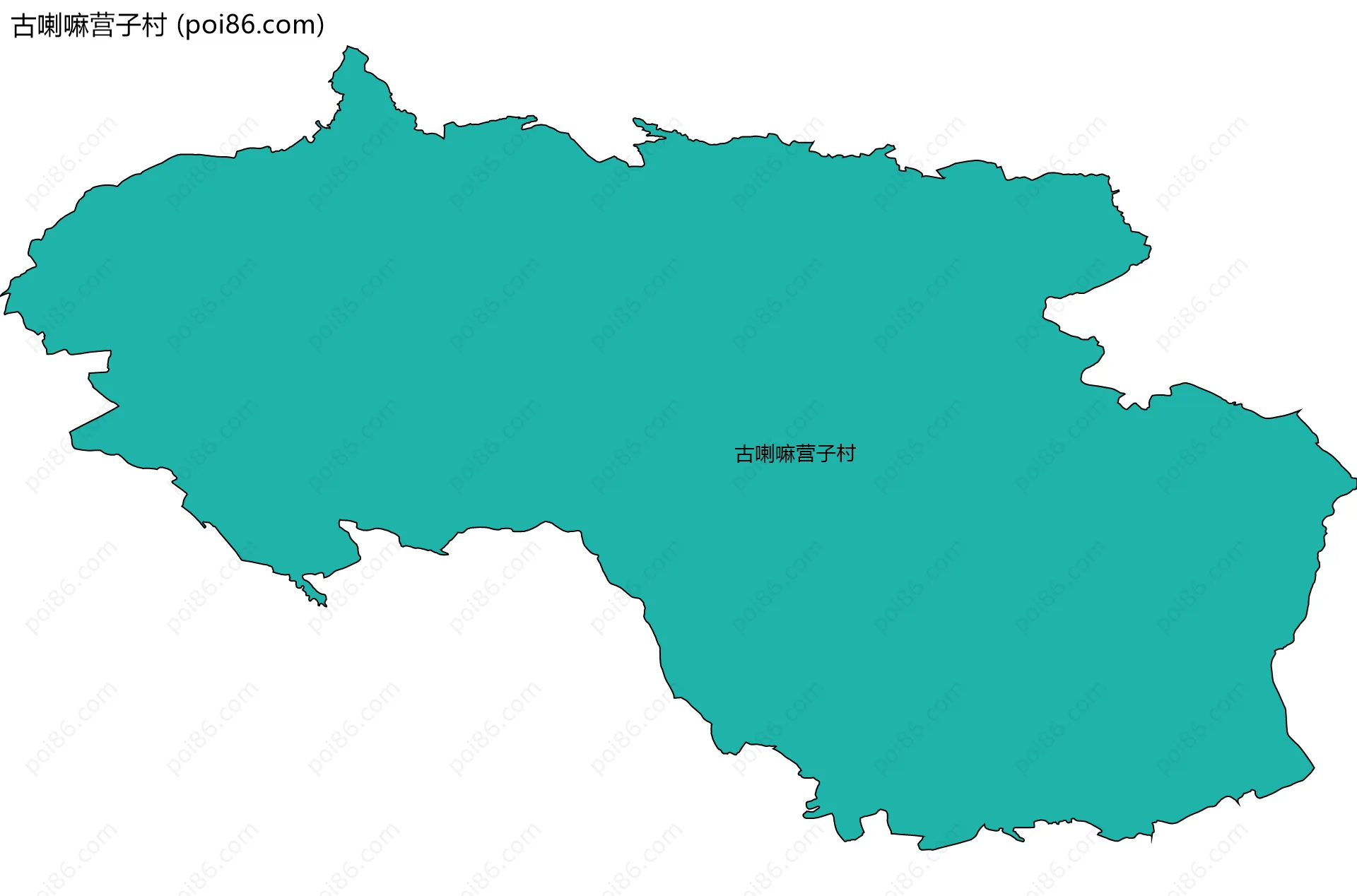 古喇嘛营子村边界地图