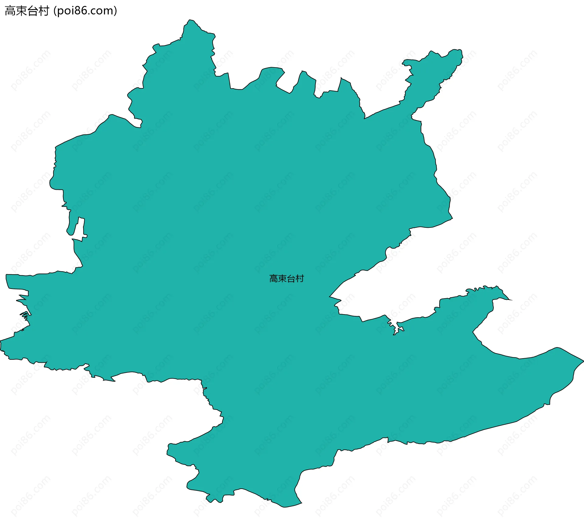 高束台村边界地图