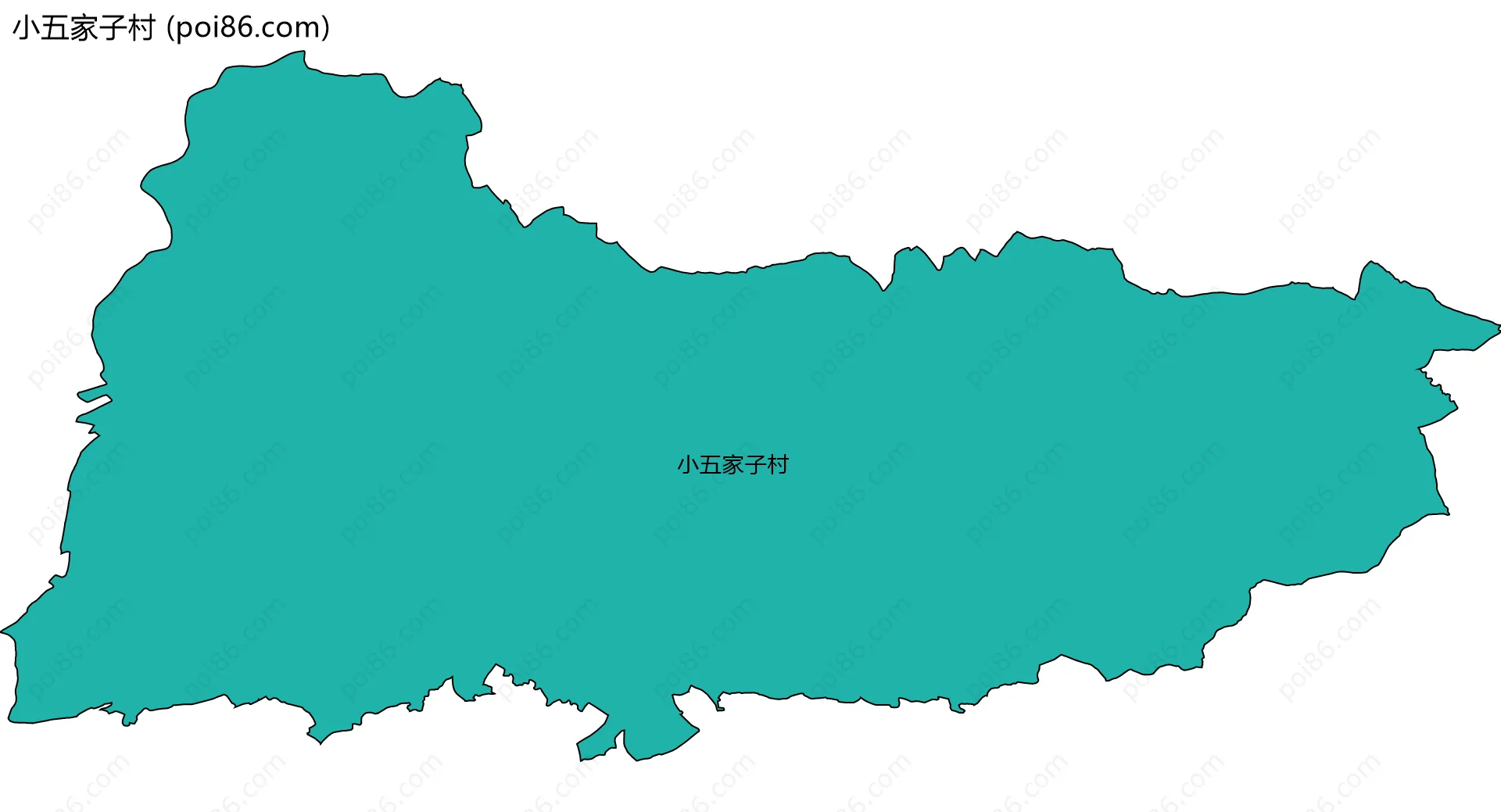 小五家子村边界地图