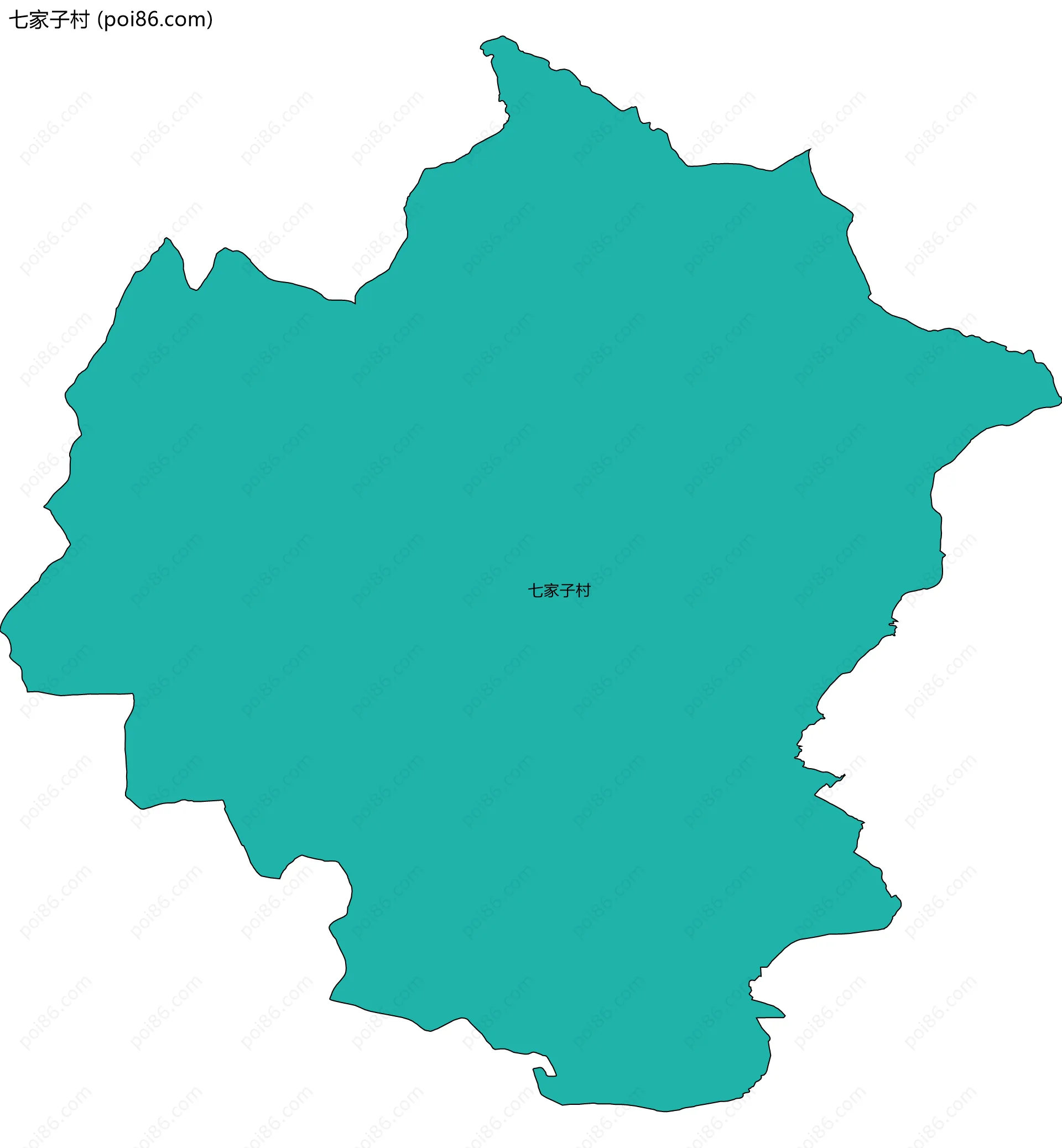 七家子村边界地图