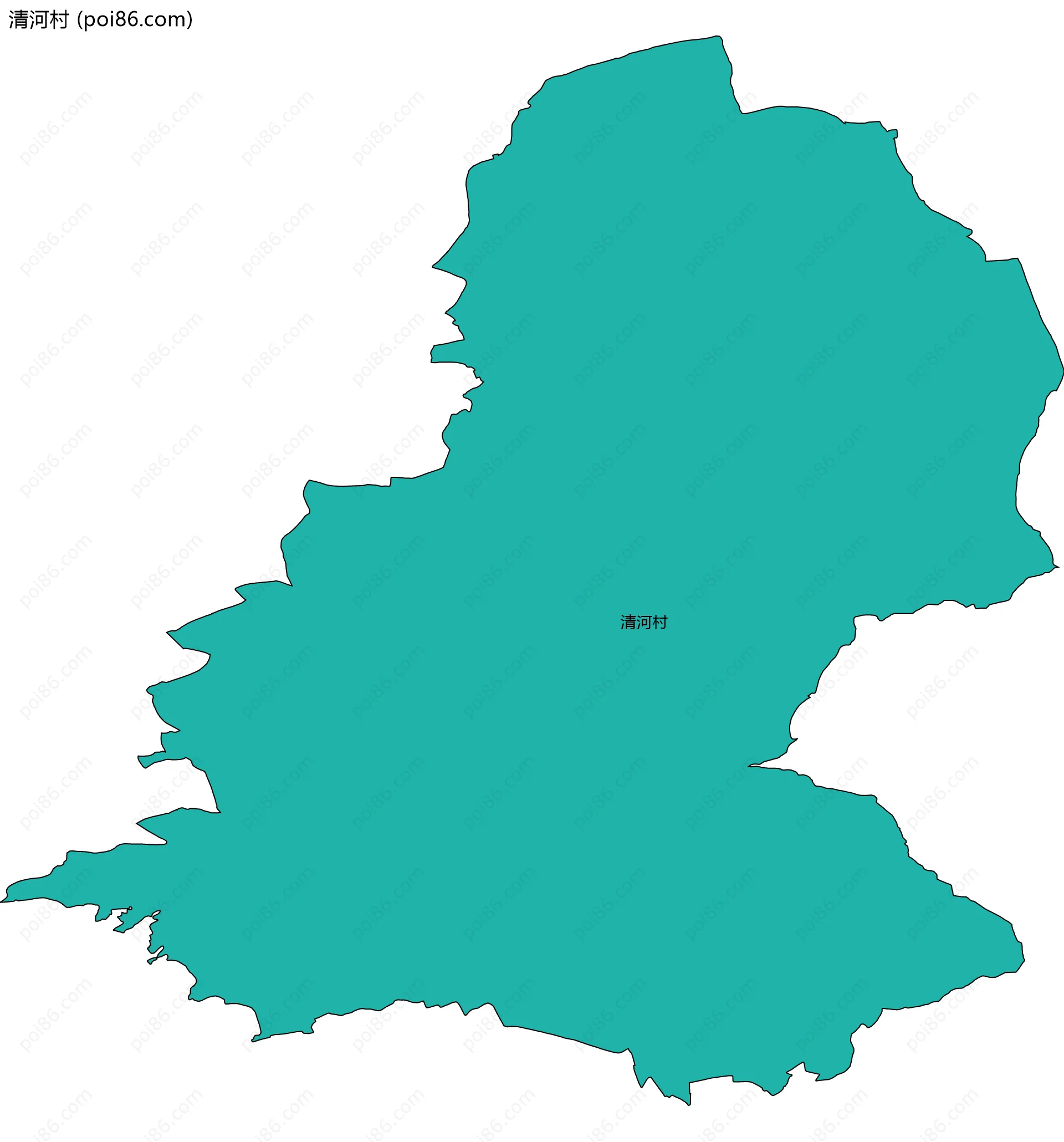 清河村边界地图