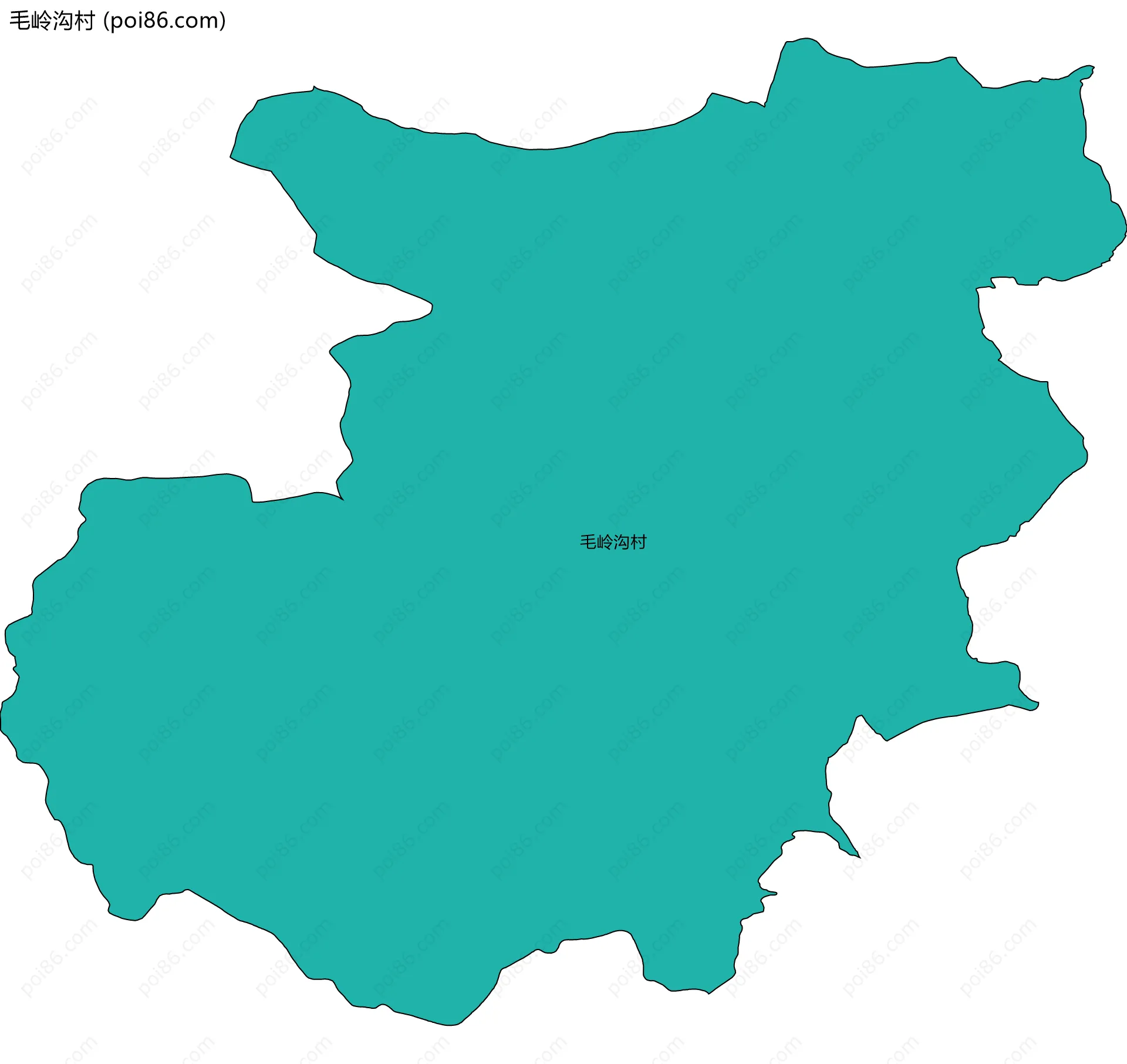 毛岭沟村边界地图
