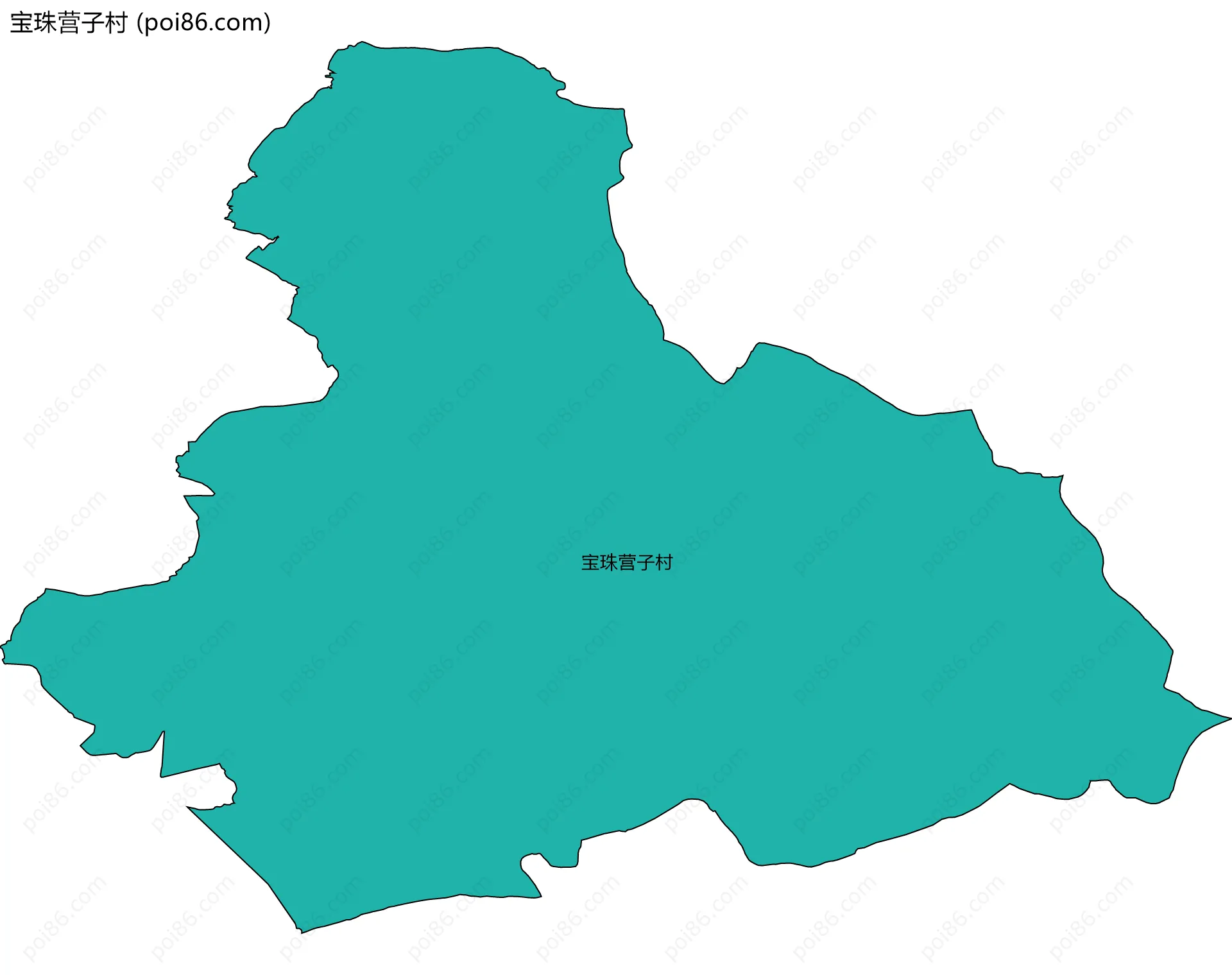 宝珠营子村边界地图