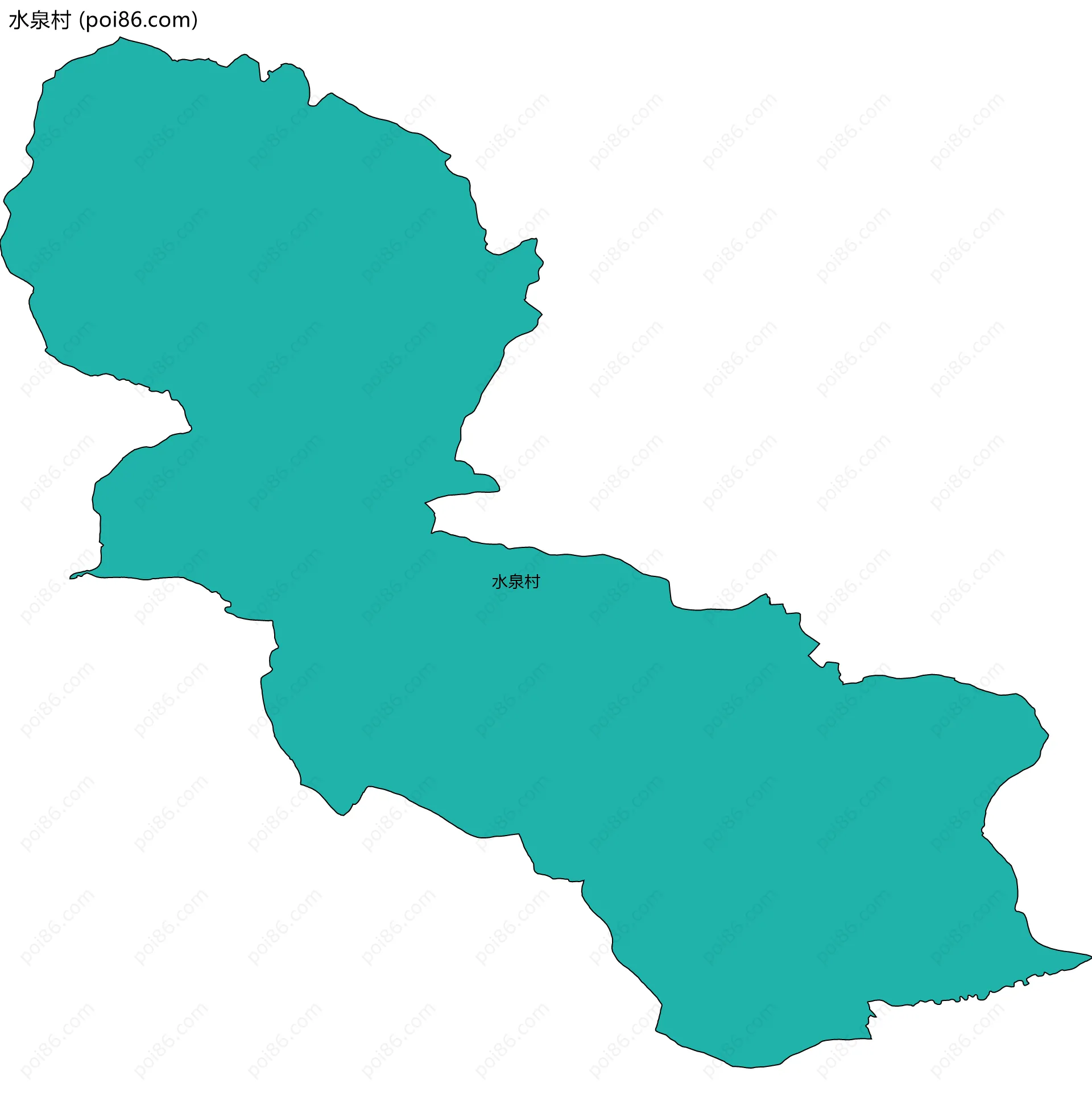 水泉村边界地图