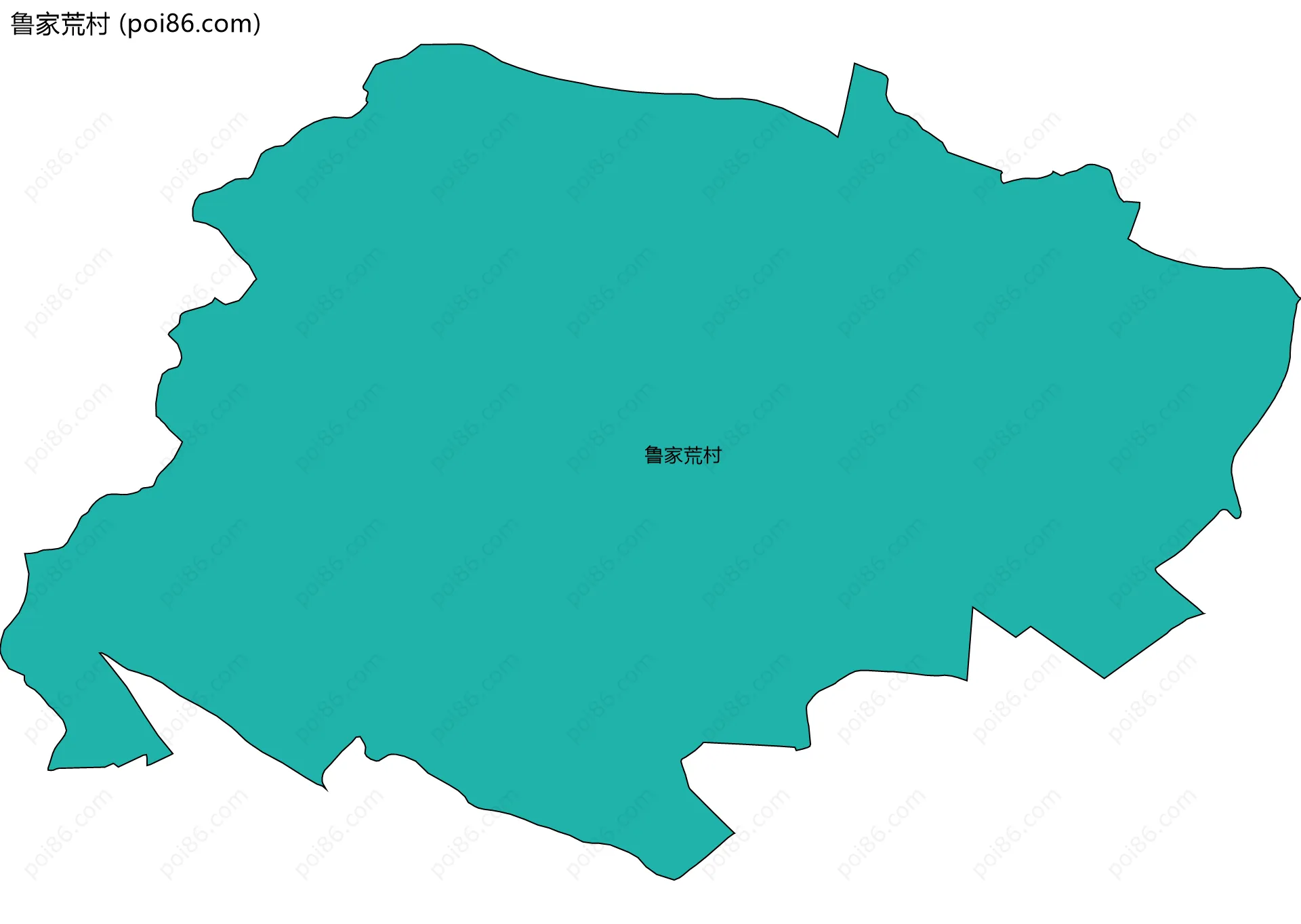 鲁家荒村边界地图