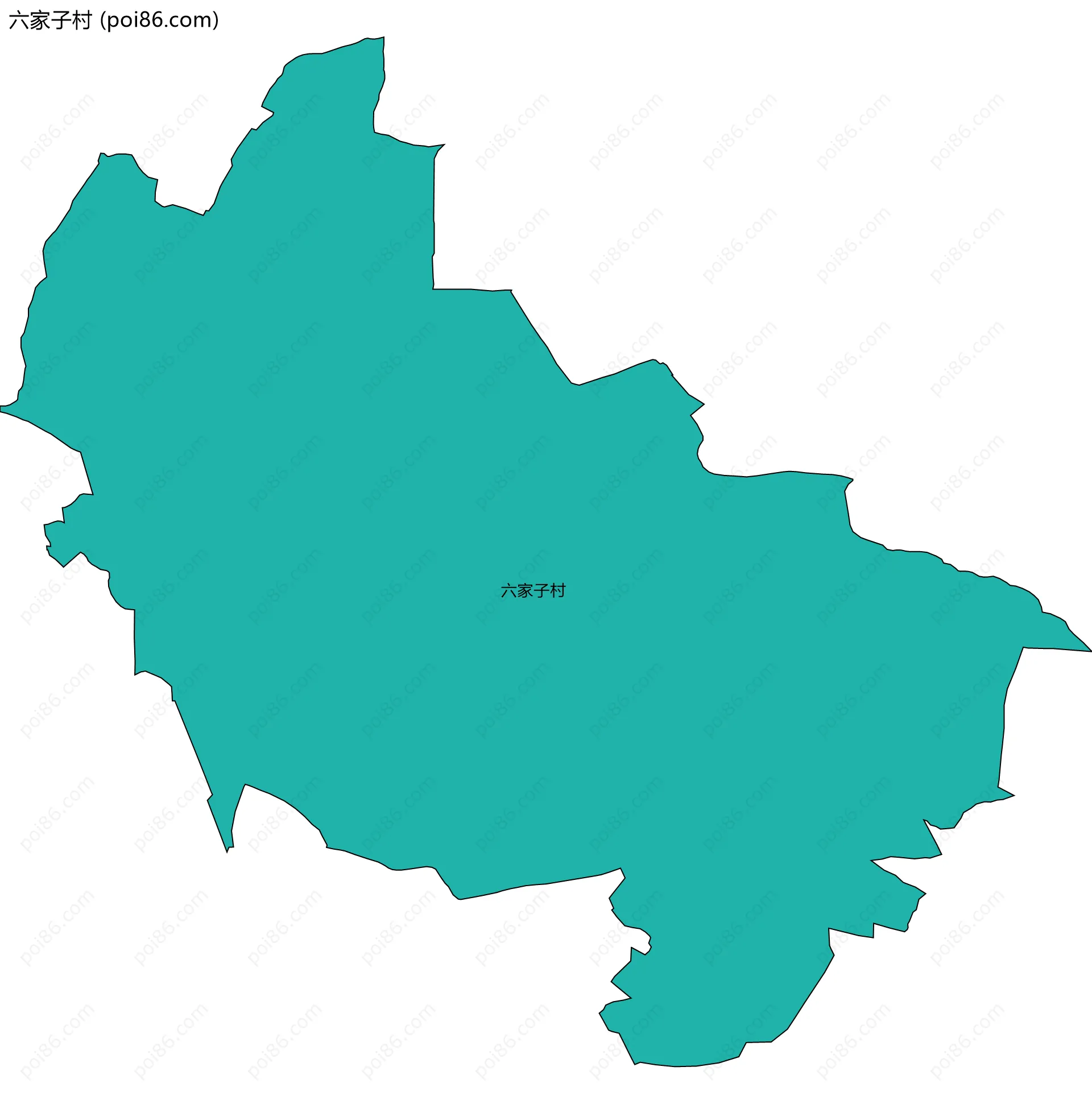 六家子村边界地图