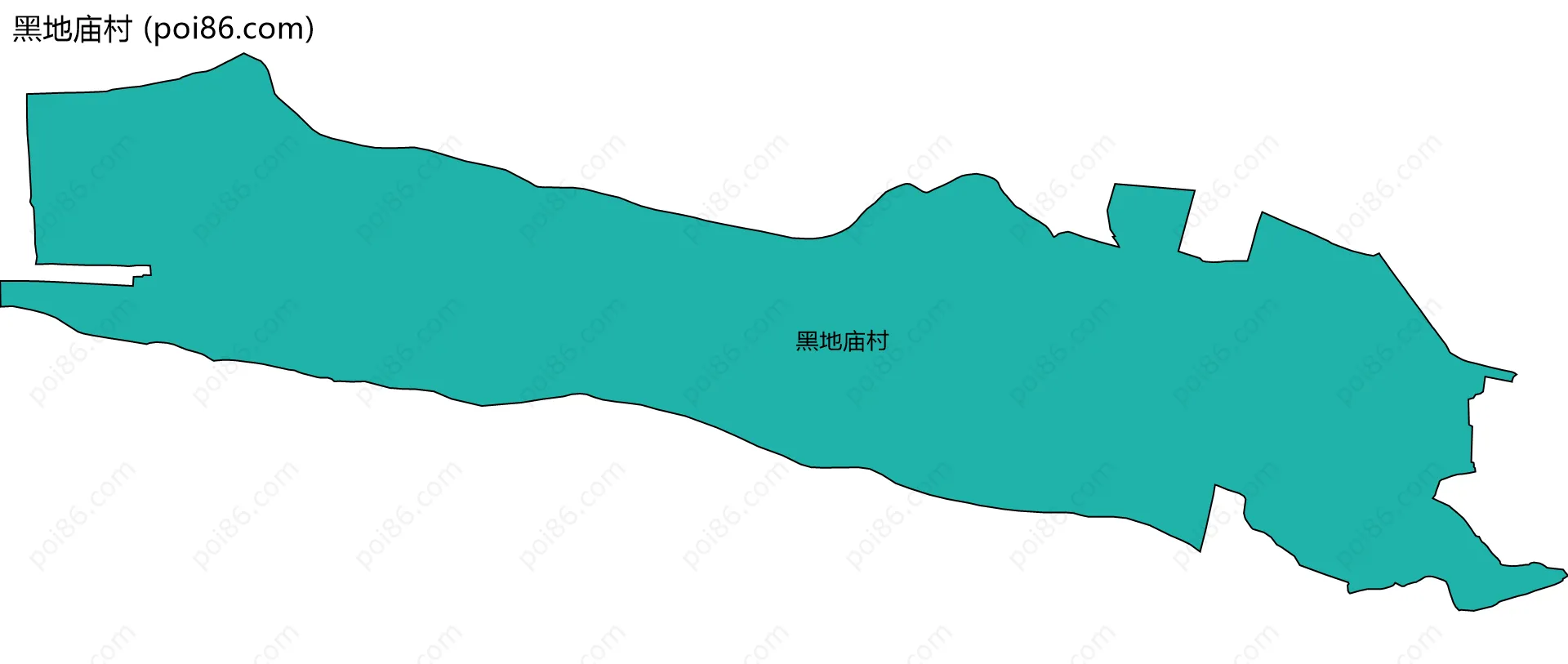 黑地庙村边界地图