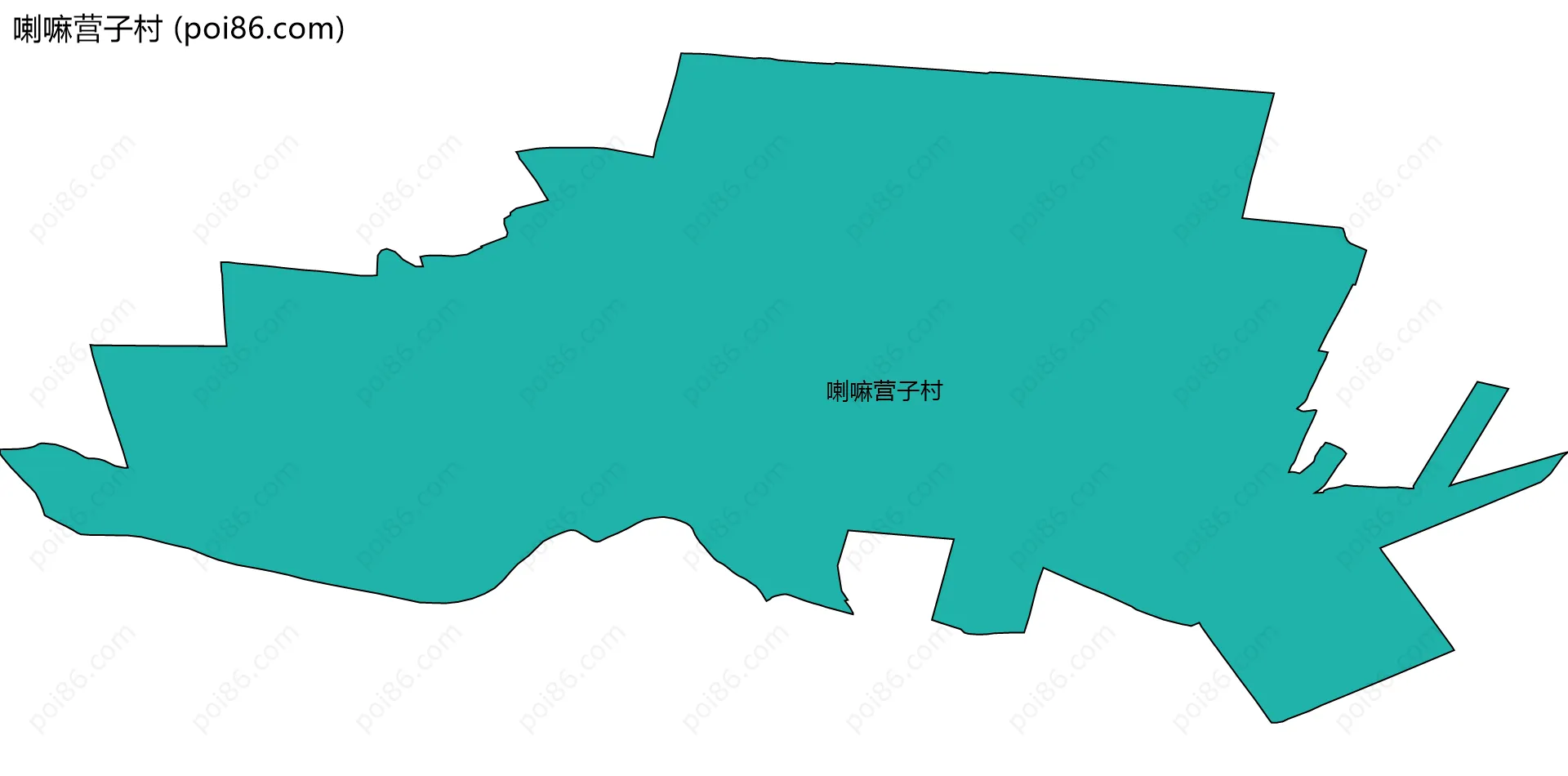 喇嘛营子村边界地图