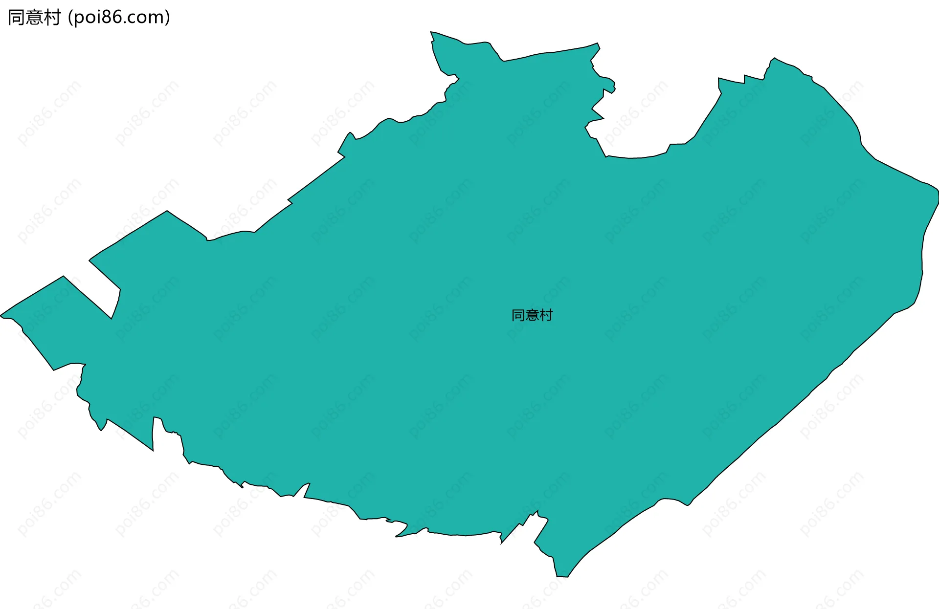 同意村边界地图