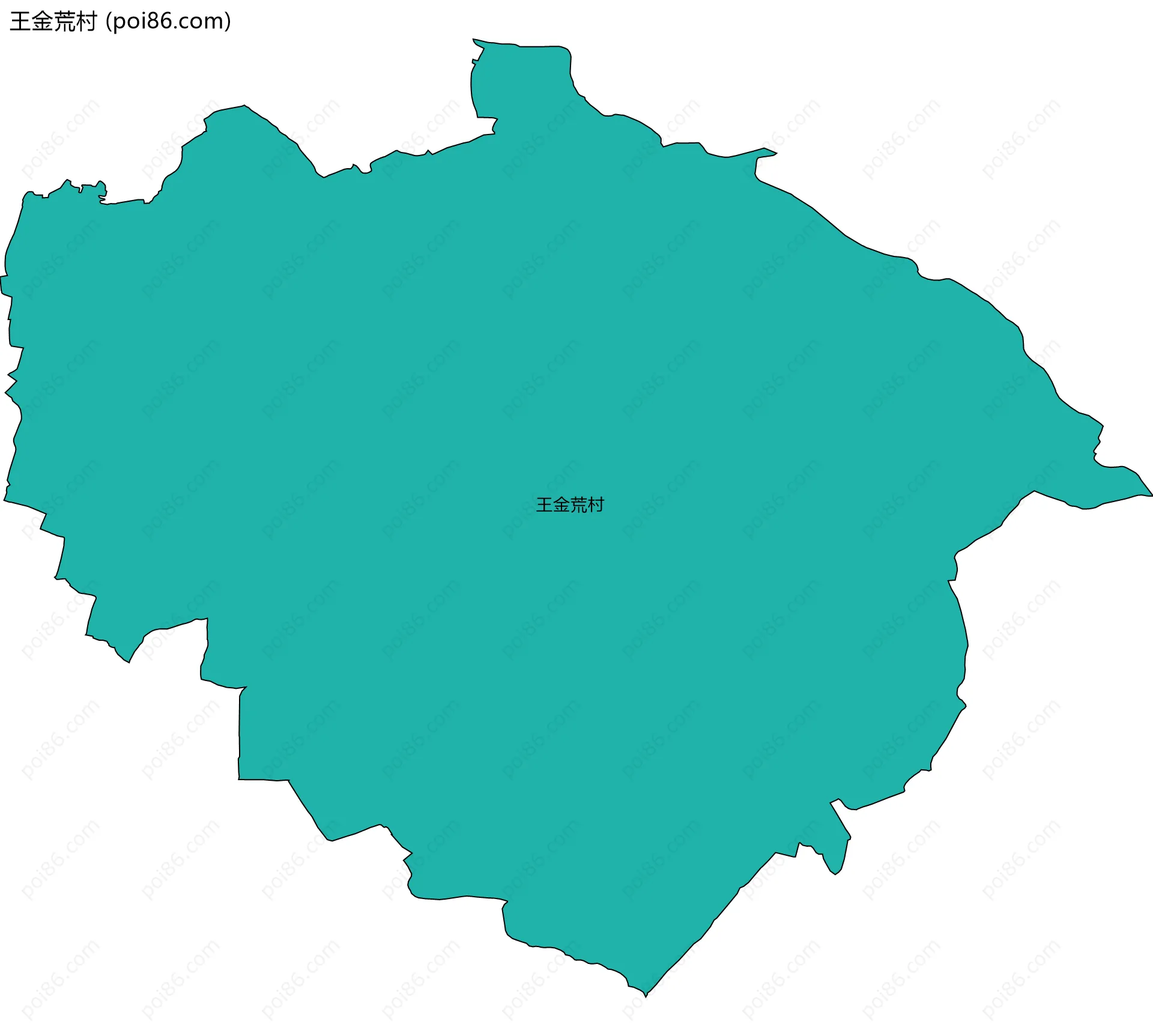 王金荒村边界地图