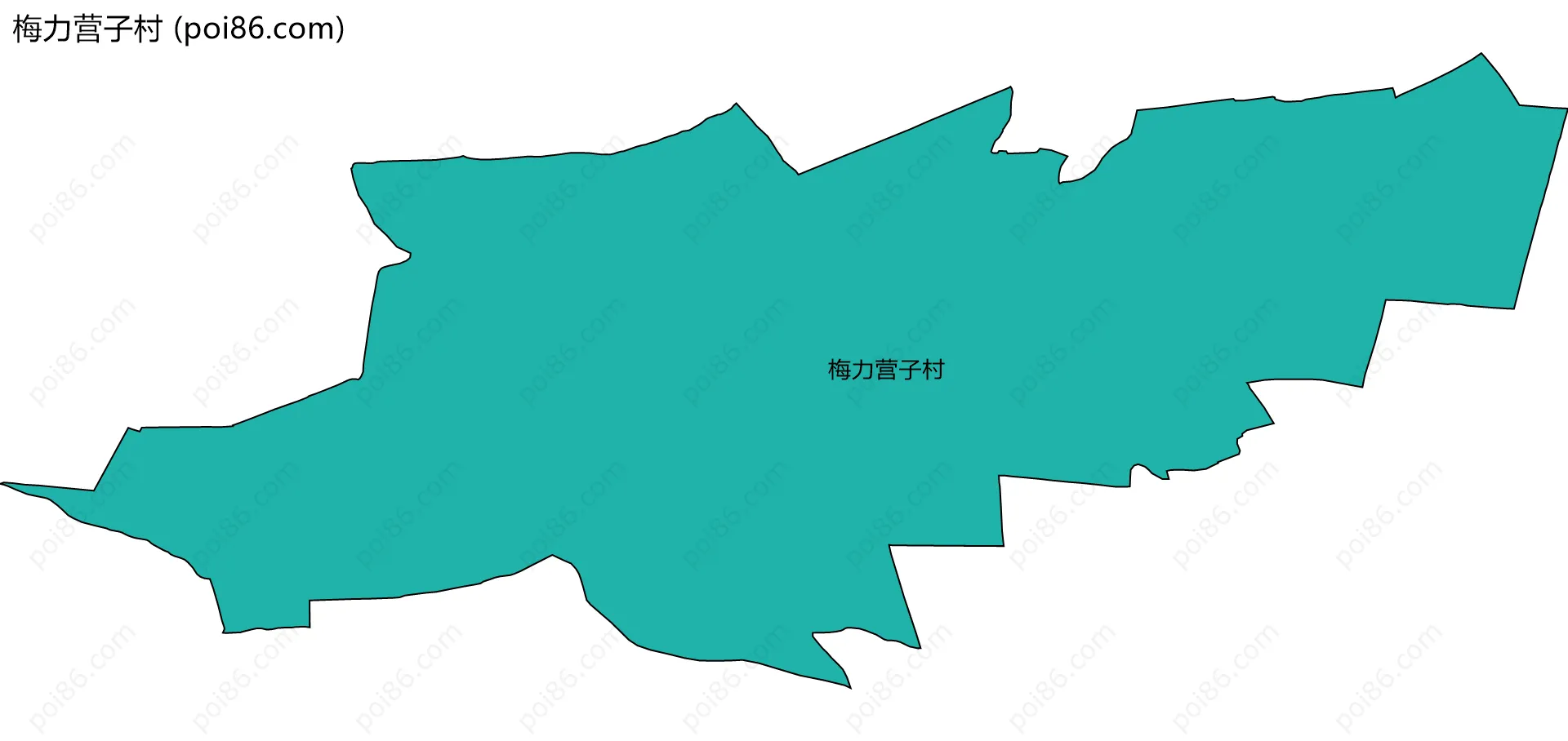 梅力营子村边界地图