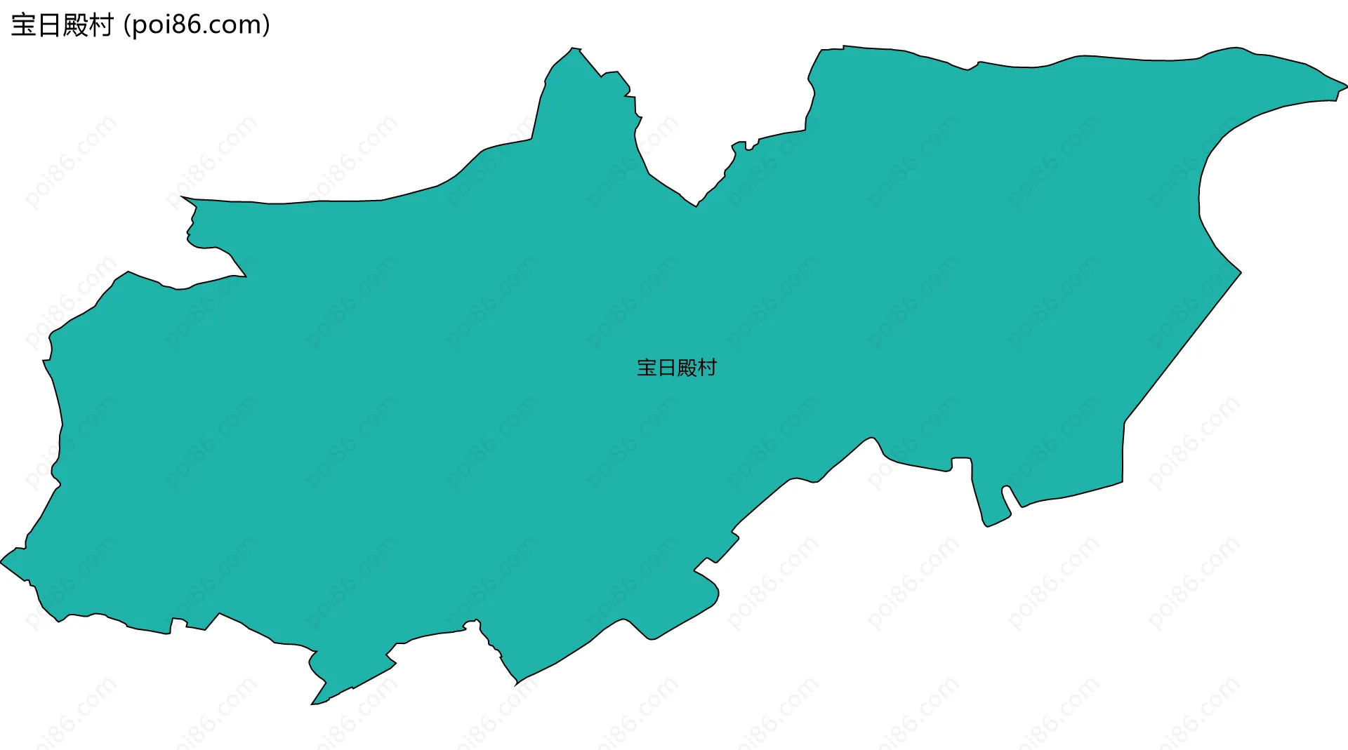 宝日殿村边界地图