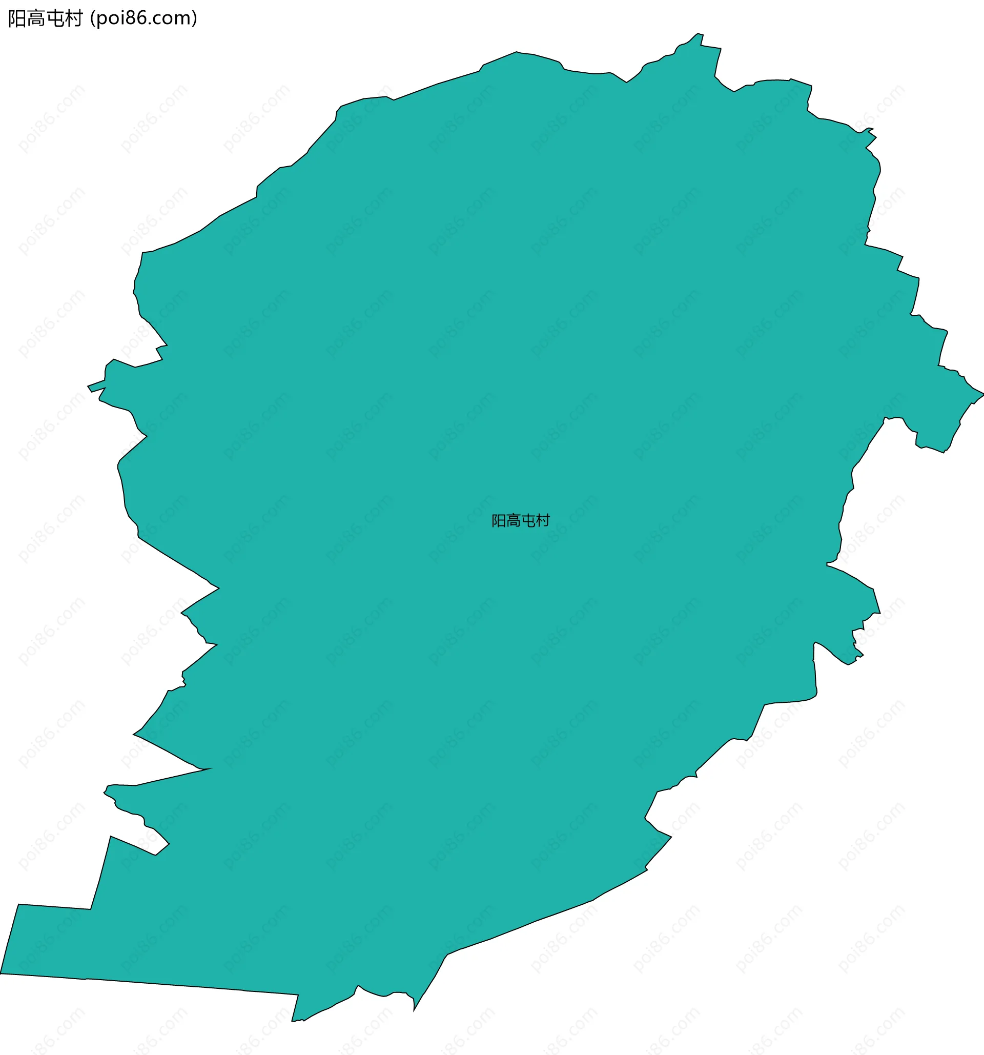 阳高屯村边界地图