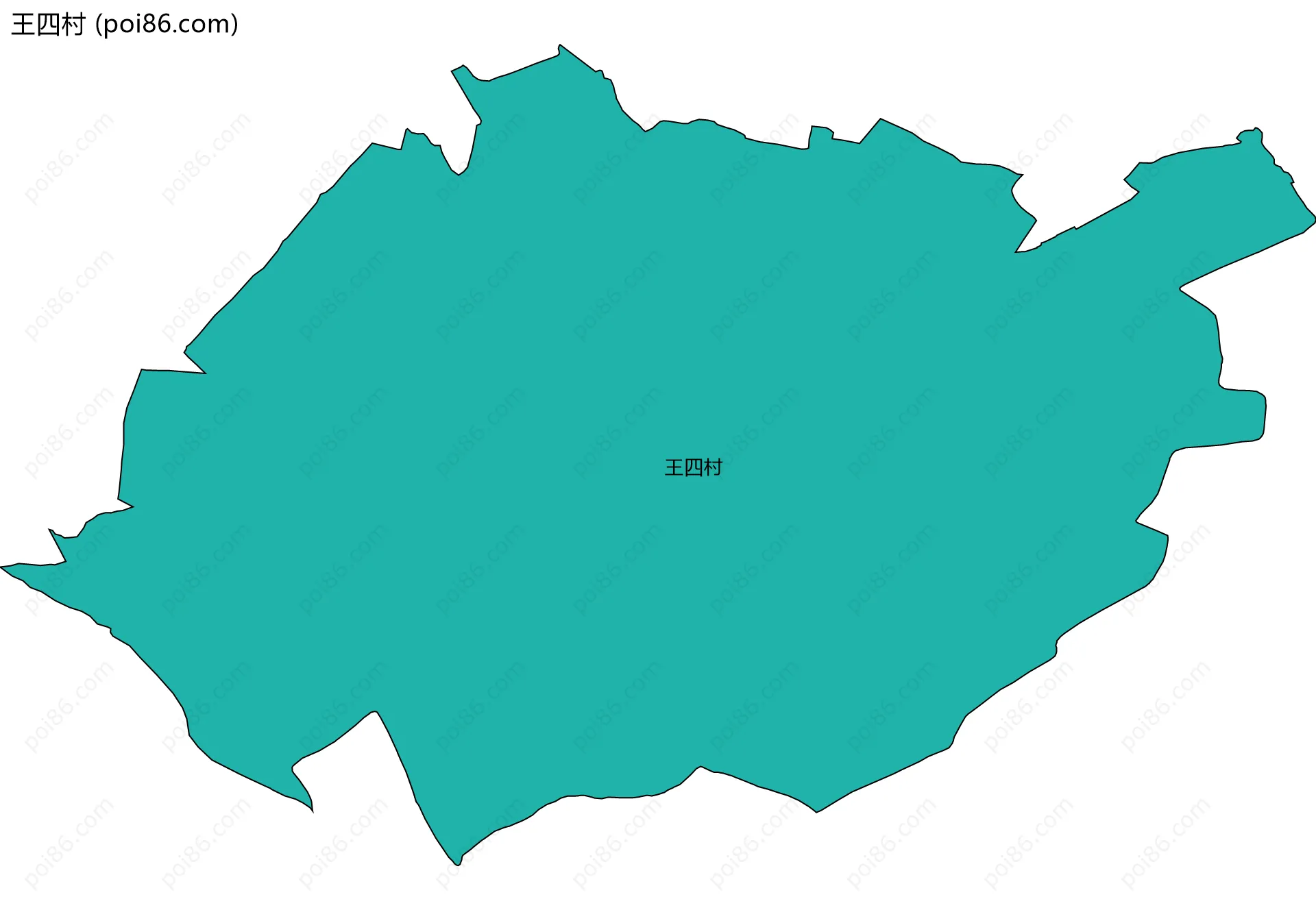 王四村边界地图
