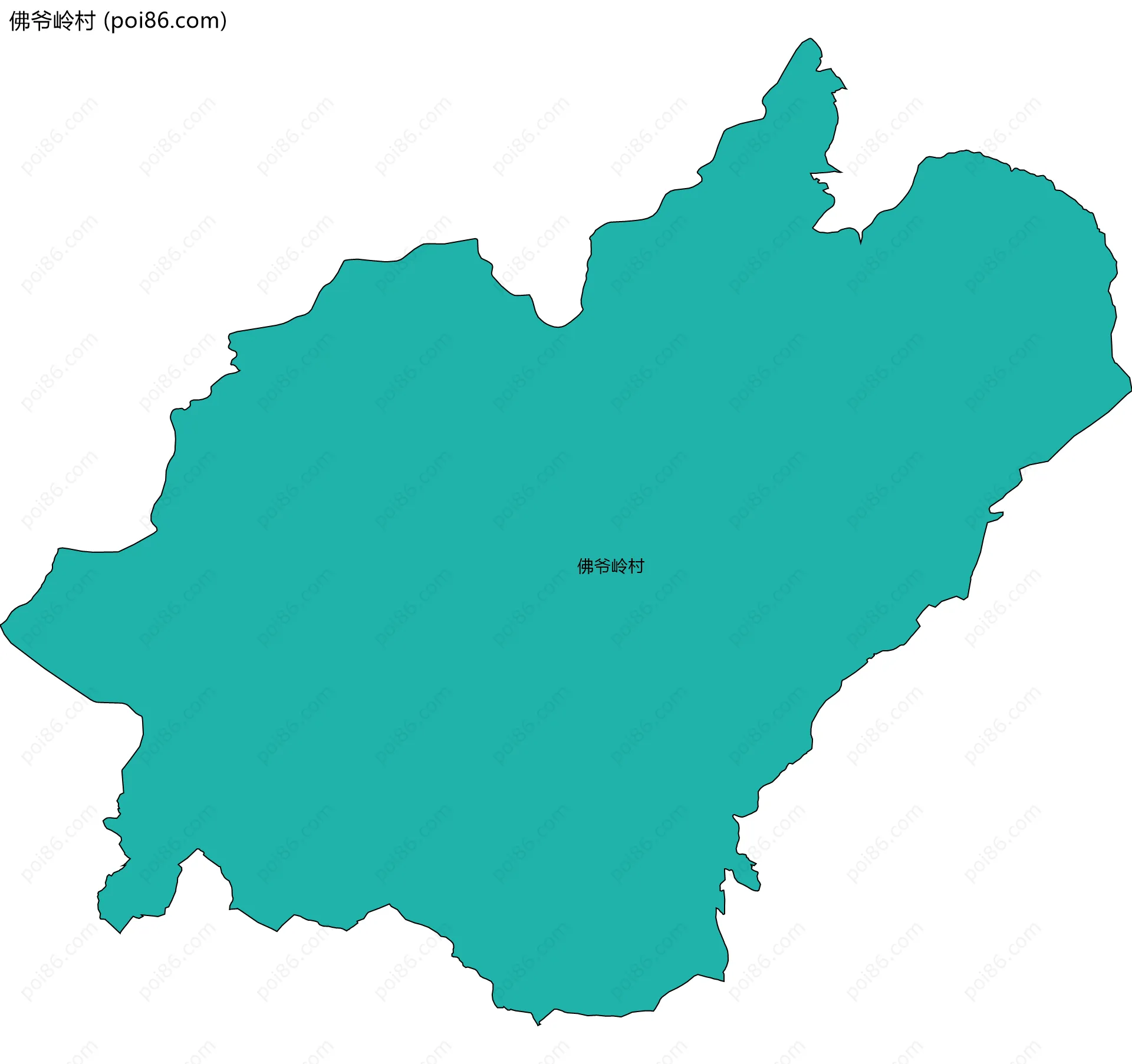 佛爷岭村边界地图