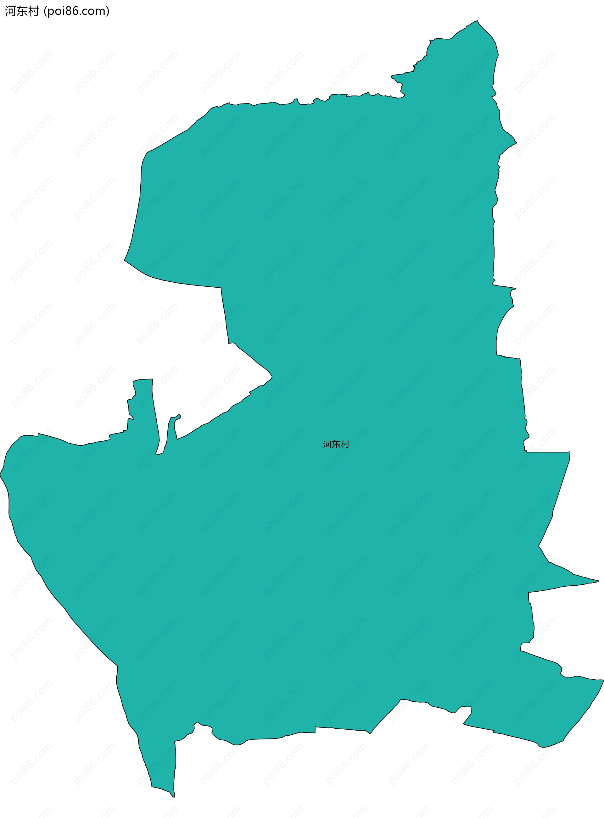 河东村边界地图