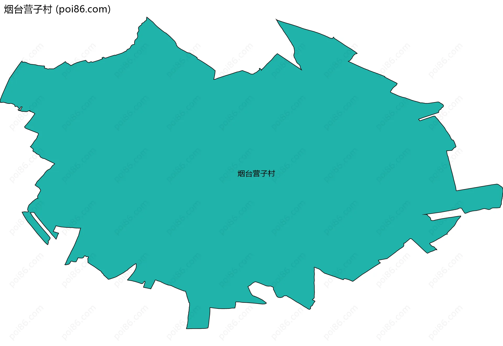 烟台营子村边界地图