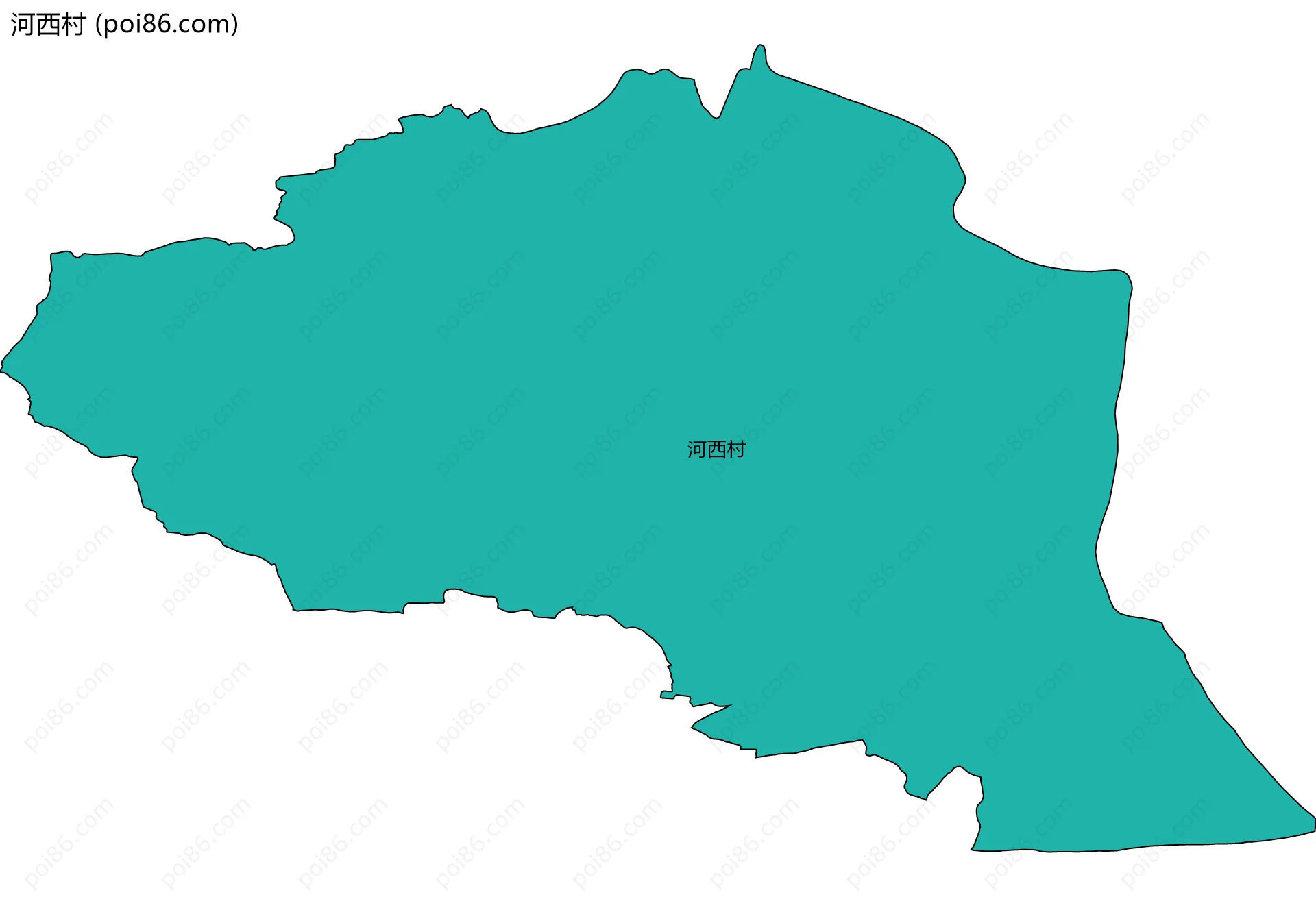 河西村边界地图