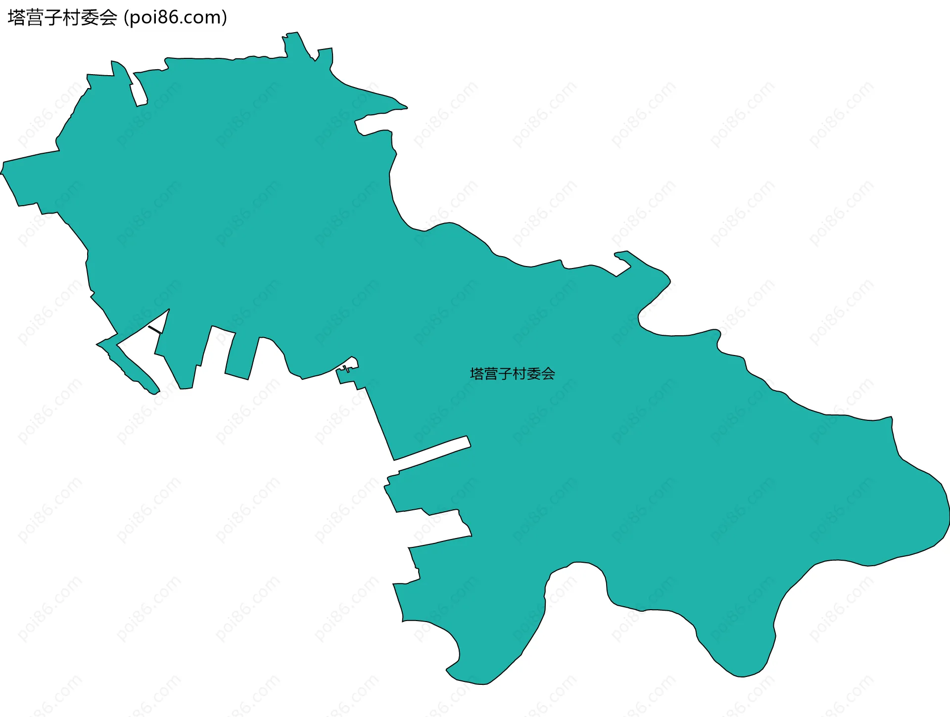 塔营子村委会边界地图