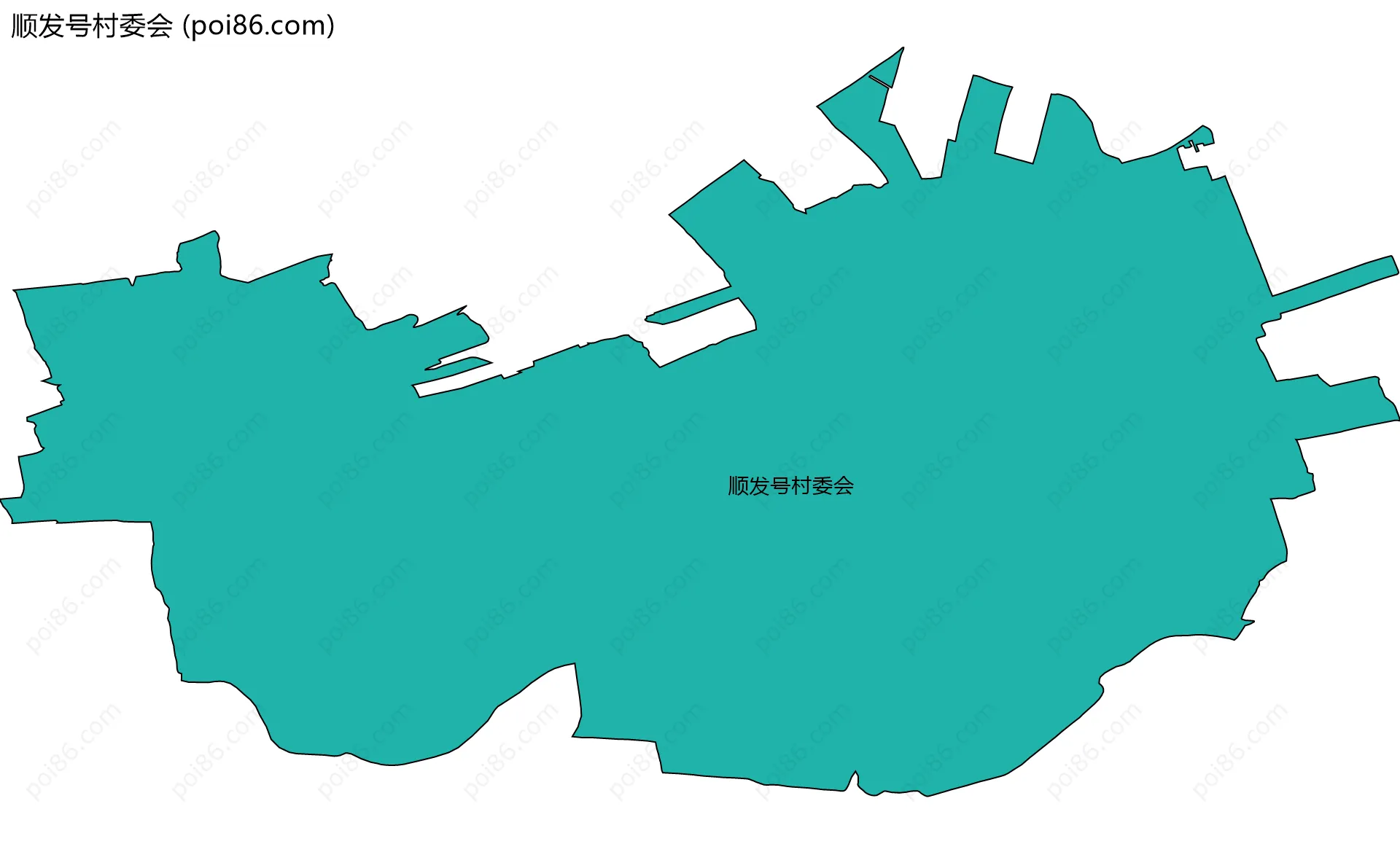 顺发号村委会边界地图