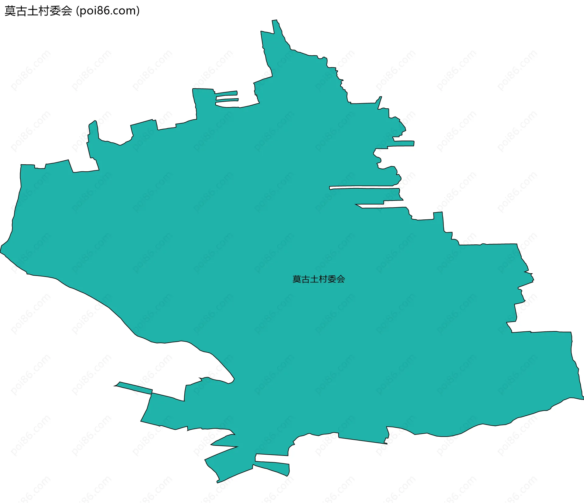 莫古土村委会边界地图
