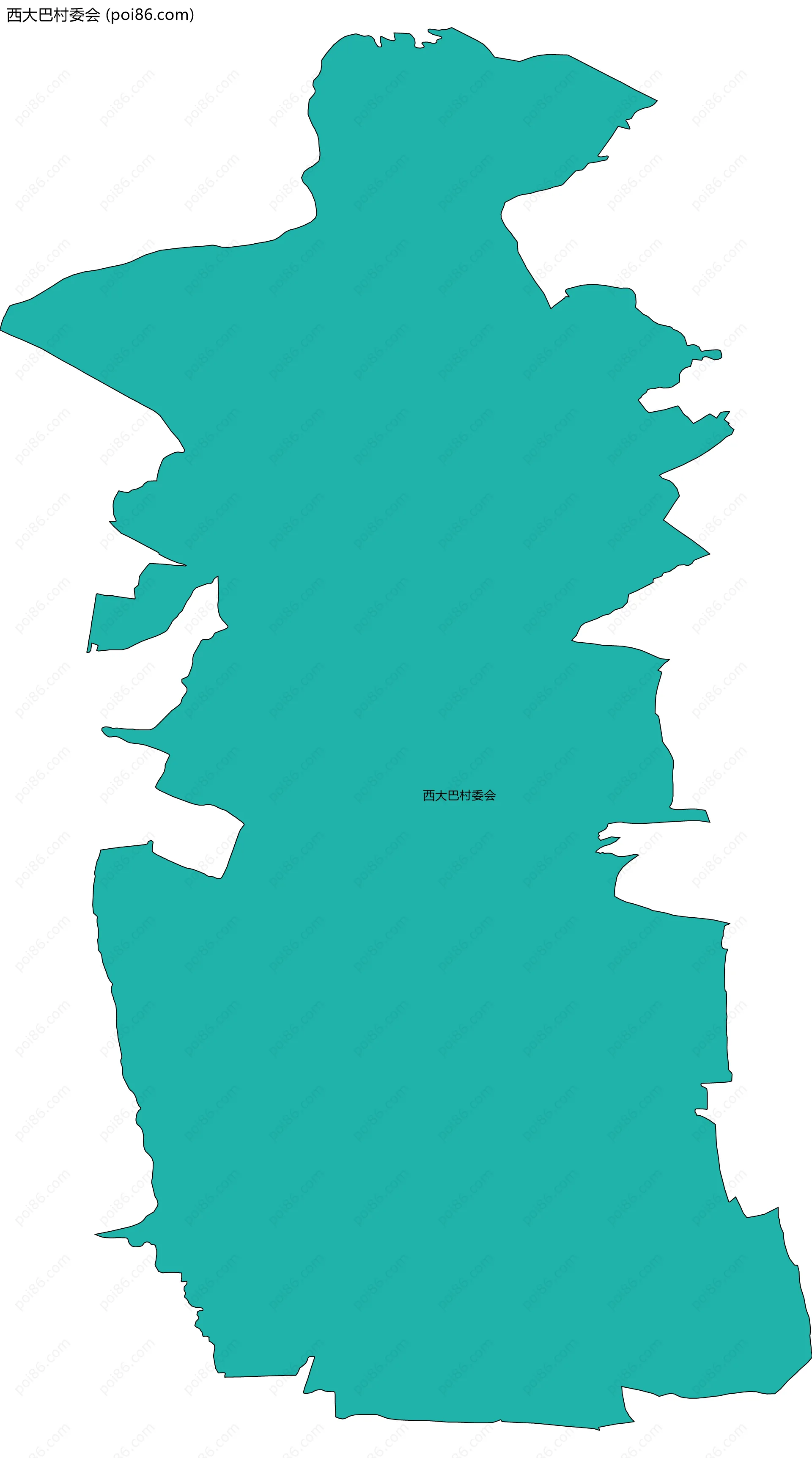 西大巴村委会边界地图